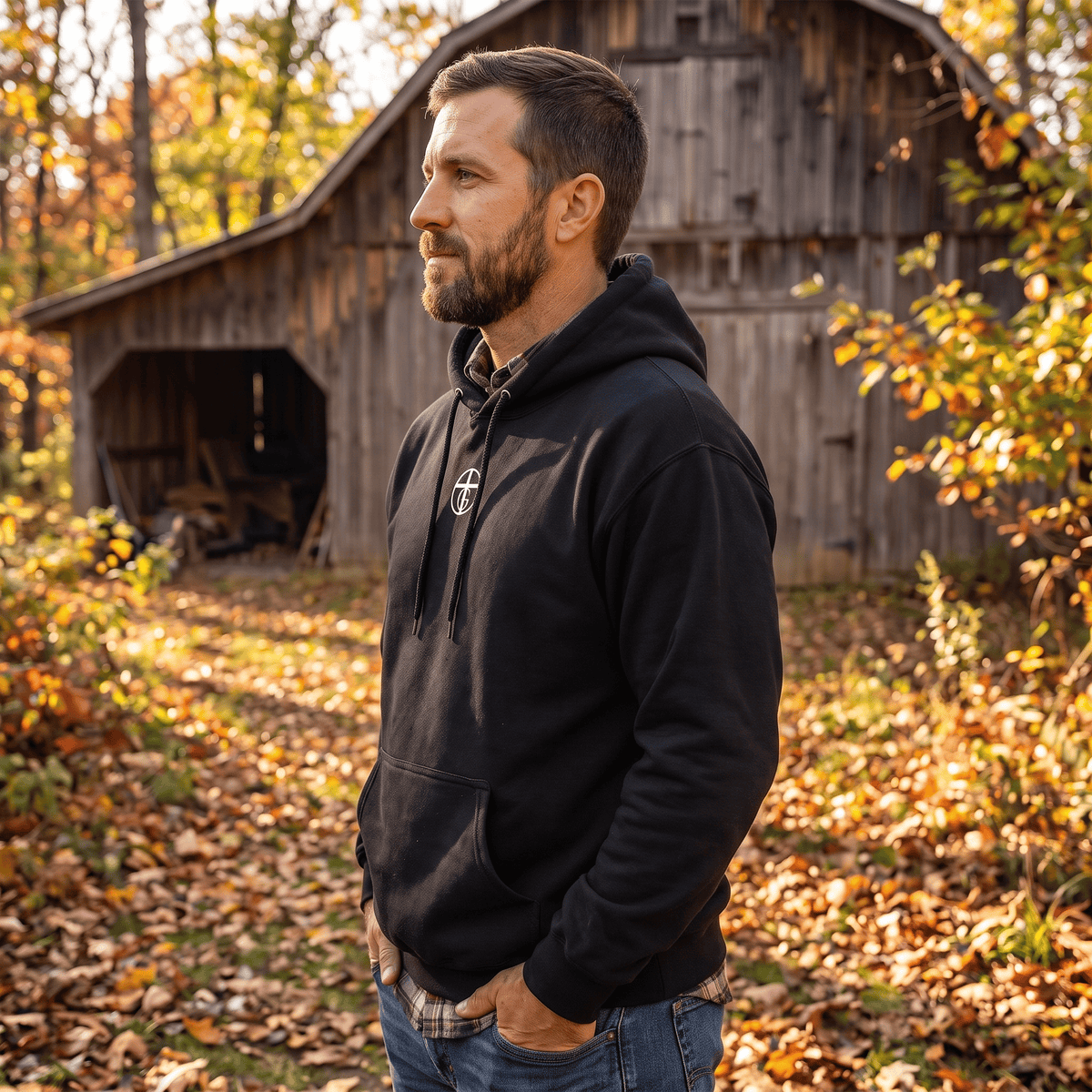 Great God our King - Revelation 5:5 Hoodie — Side profile