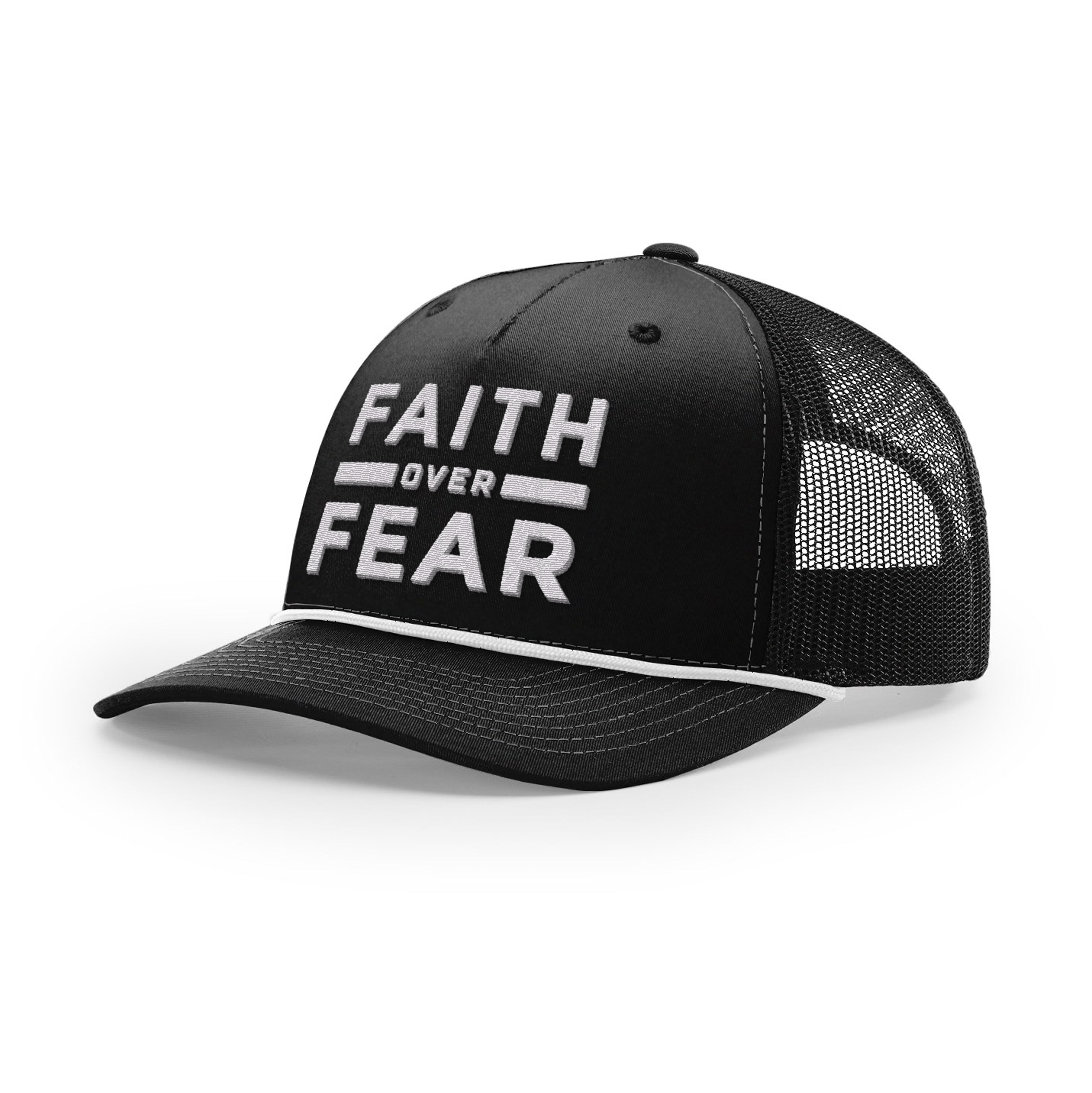 Faith Over Fear Rope Trucker Hats