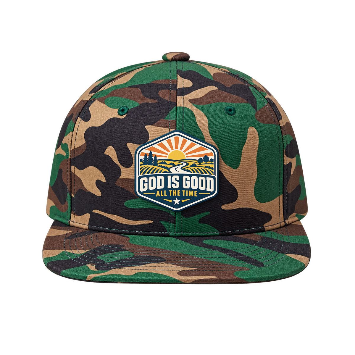 God Is Good - All the Time Camo Trucker Hat