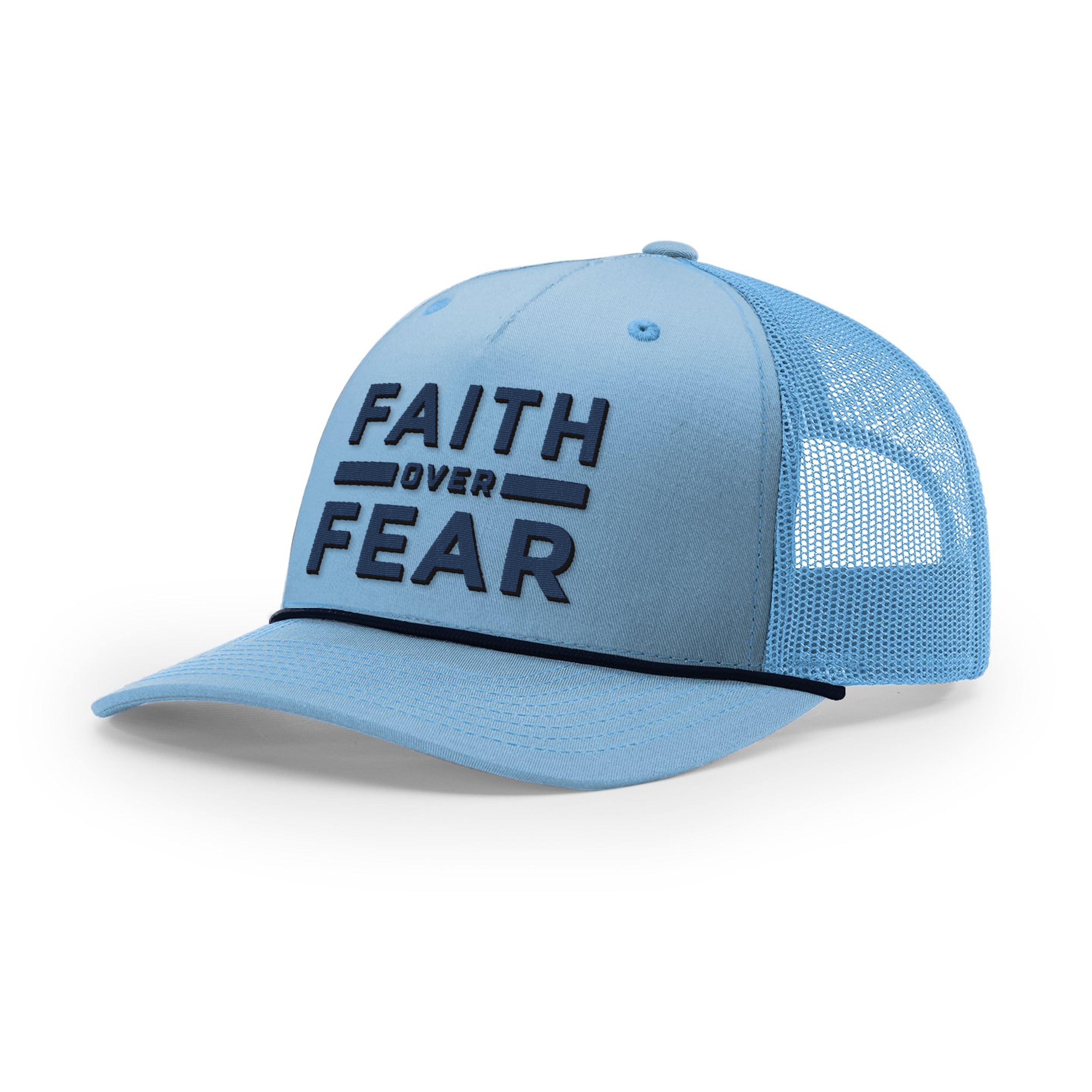 Faith Over Fear Rope Trucker Hats