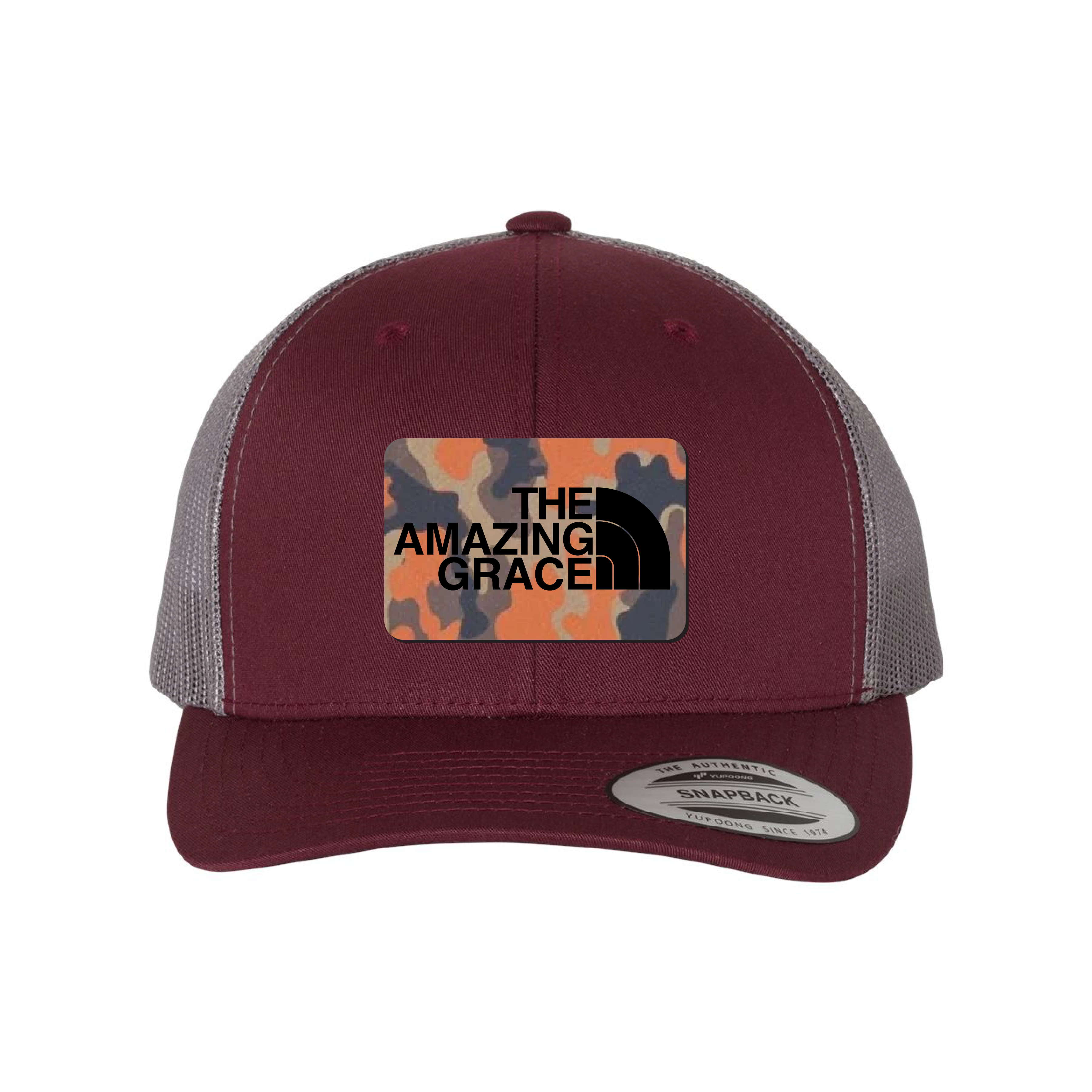 The Amazing Grace Orange Camo Patch Fall Collection Hats