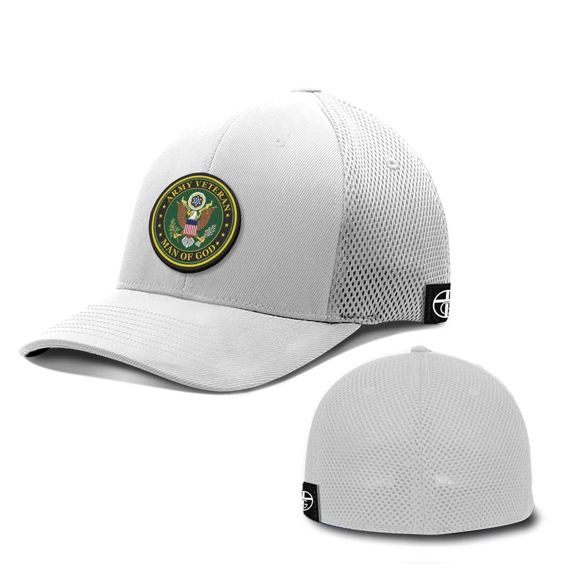 Army Veteran - Man Of God Patch Hats - Our True God