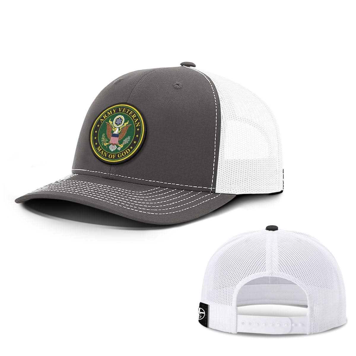 Army Veteran - Man Of God Patch Hats - Our True God