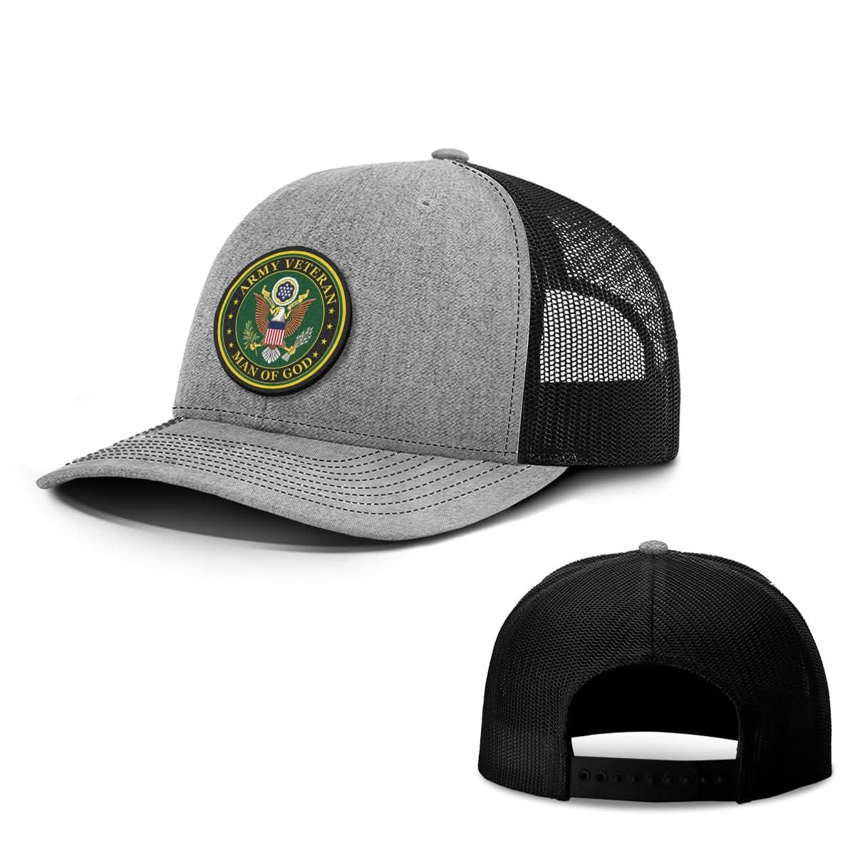 Army Veteran - Man Of God Patch Hats - Our True God