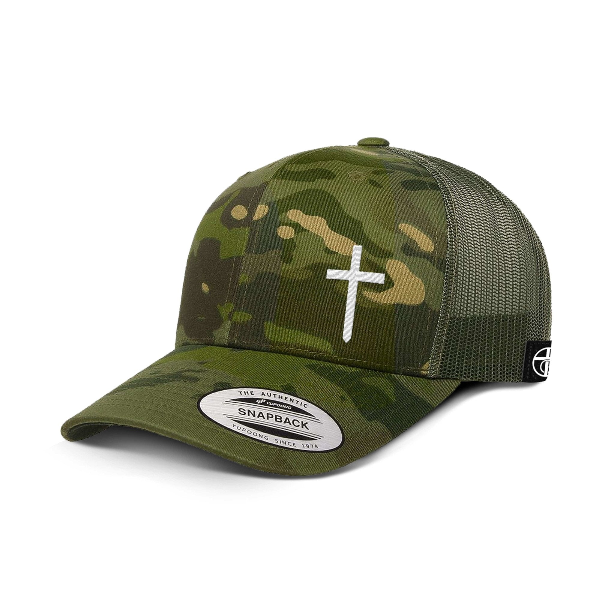 Cross Lower Left Camo Hats - Our True God