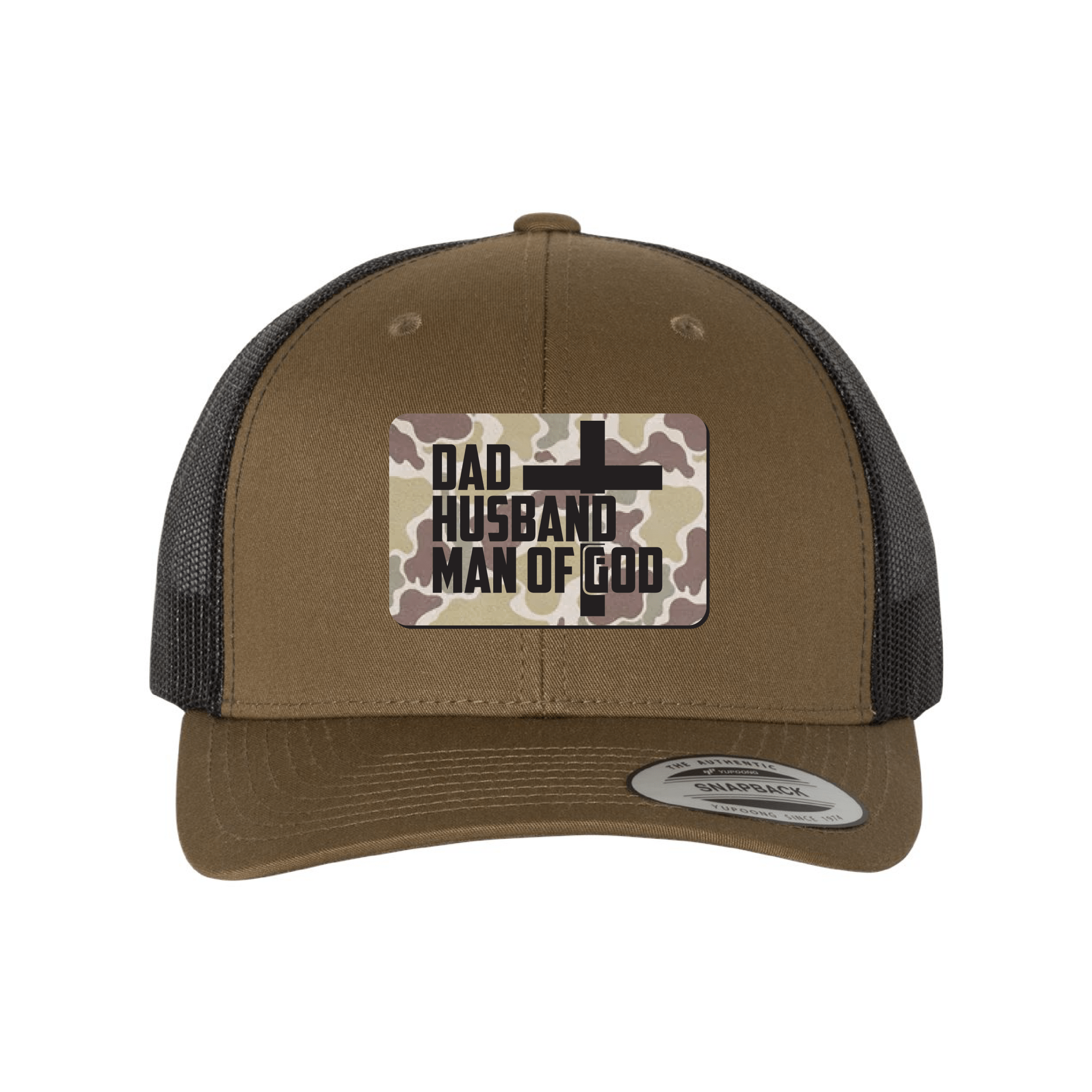 Dad, Husband, Man of God Camo Patch Fall Collection Hats - Our True God