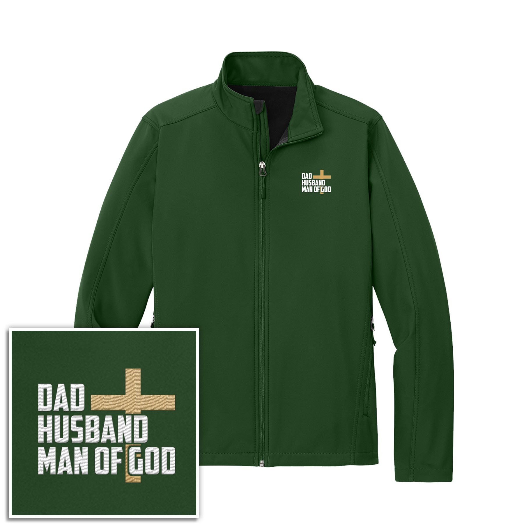 Dad, Husband, Man of God Core Soft Shell Jacket - Our True God