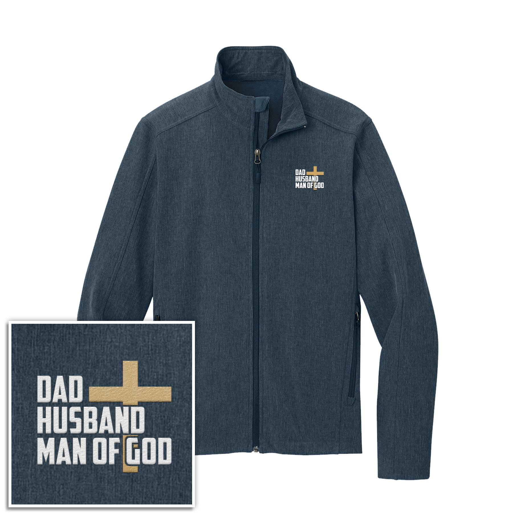 Dad, Husband, Man of God Core Soft Shell Jacket - Our True God