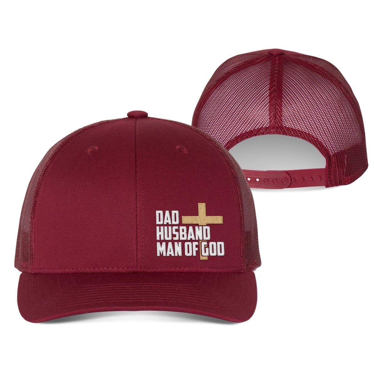 Our True God Hat Snapback / Cranberry / One Size Dad, Husband, Man of God Fall Collection Hats