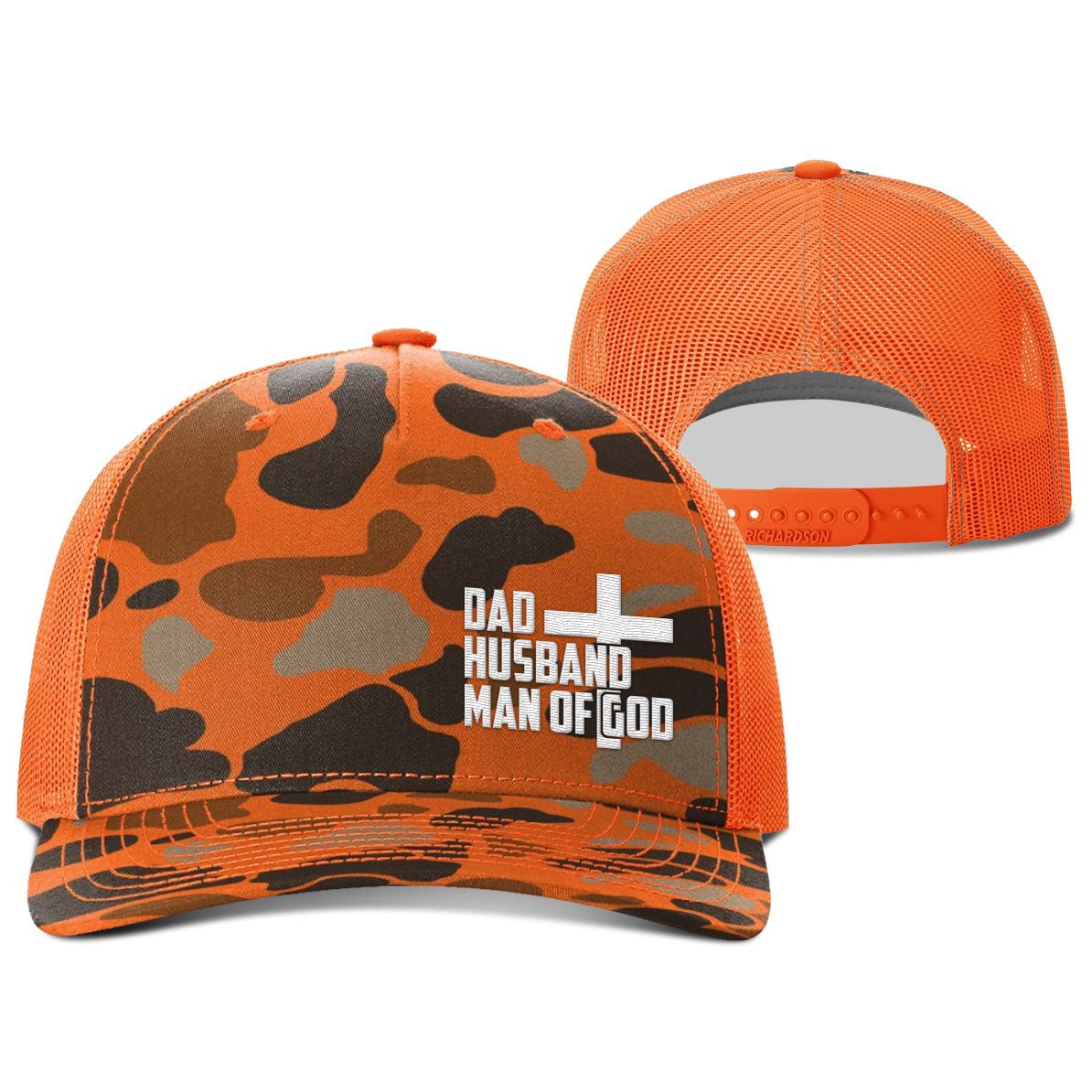 Dad, Husband, Man of God Hunting Hats - Our True God