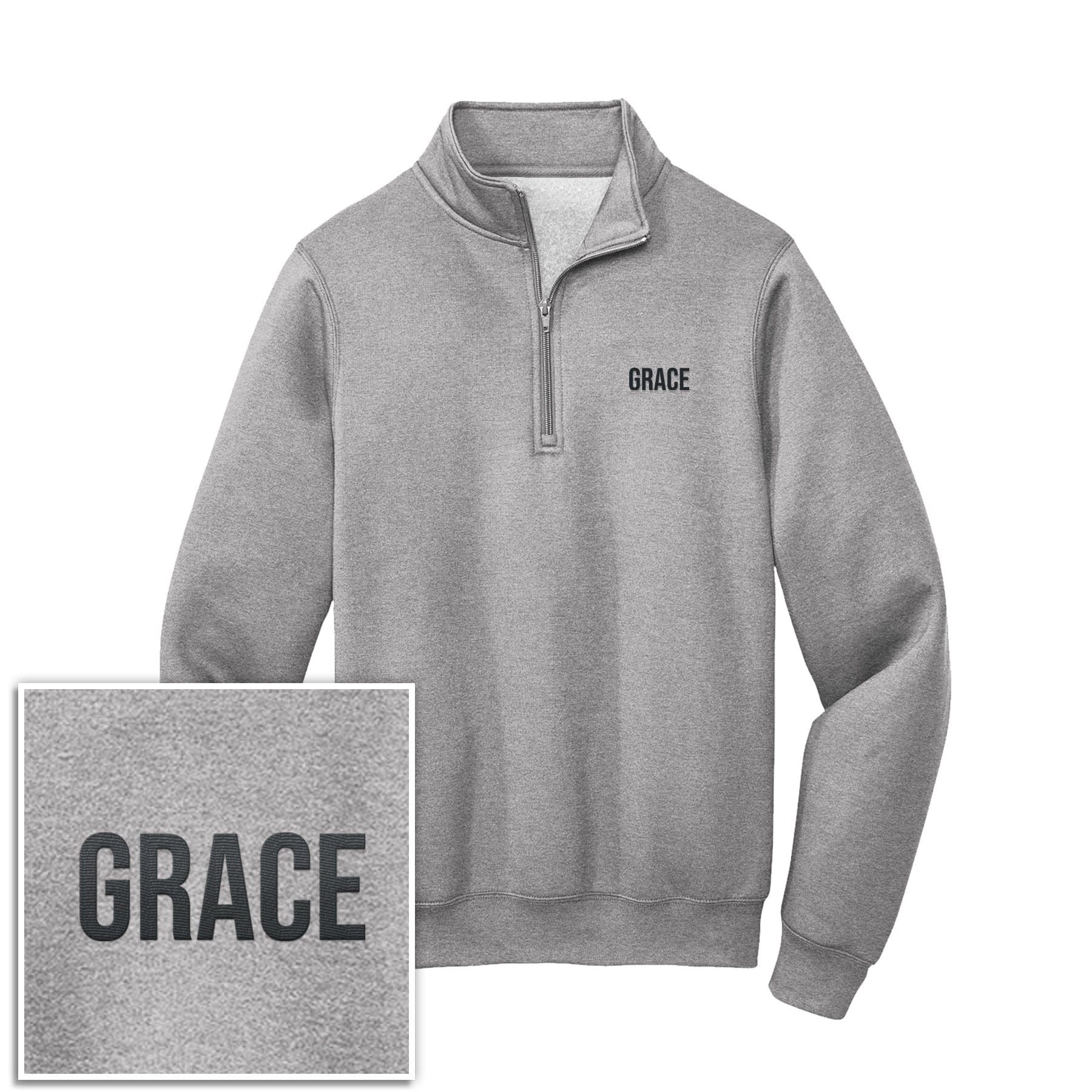 EDGE Printed Products Apparel Athletic Heather / S Grace 1/4-Zip Pullover Sweatshirt