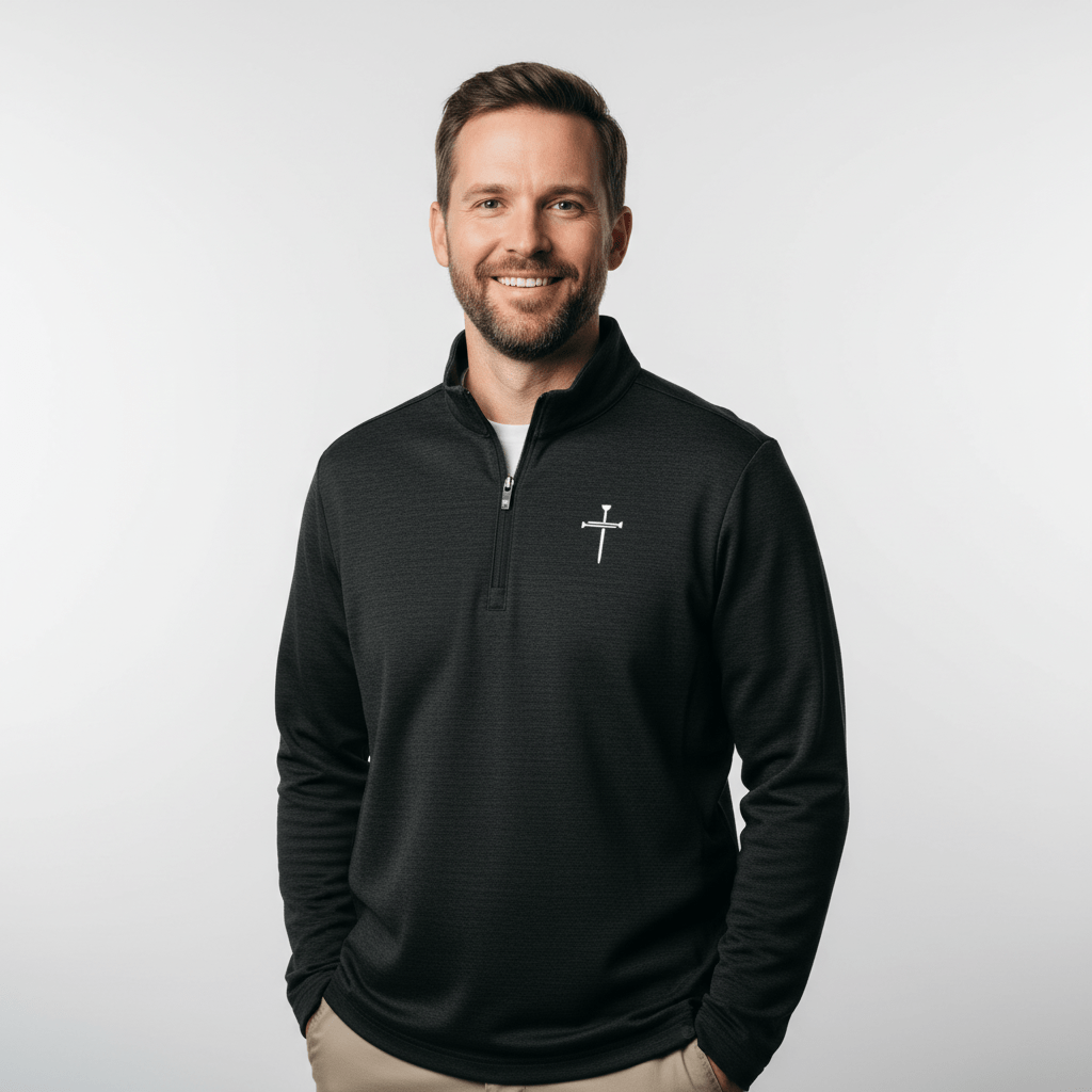EDGE Printed Products Apparel Black / S Nail Cross TravisMathew Crestview 1/4-Zip Pullover