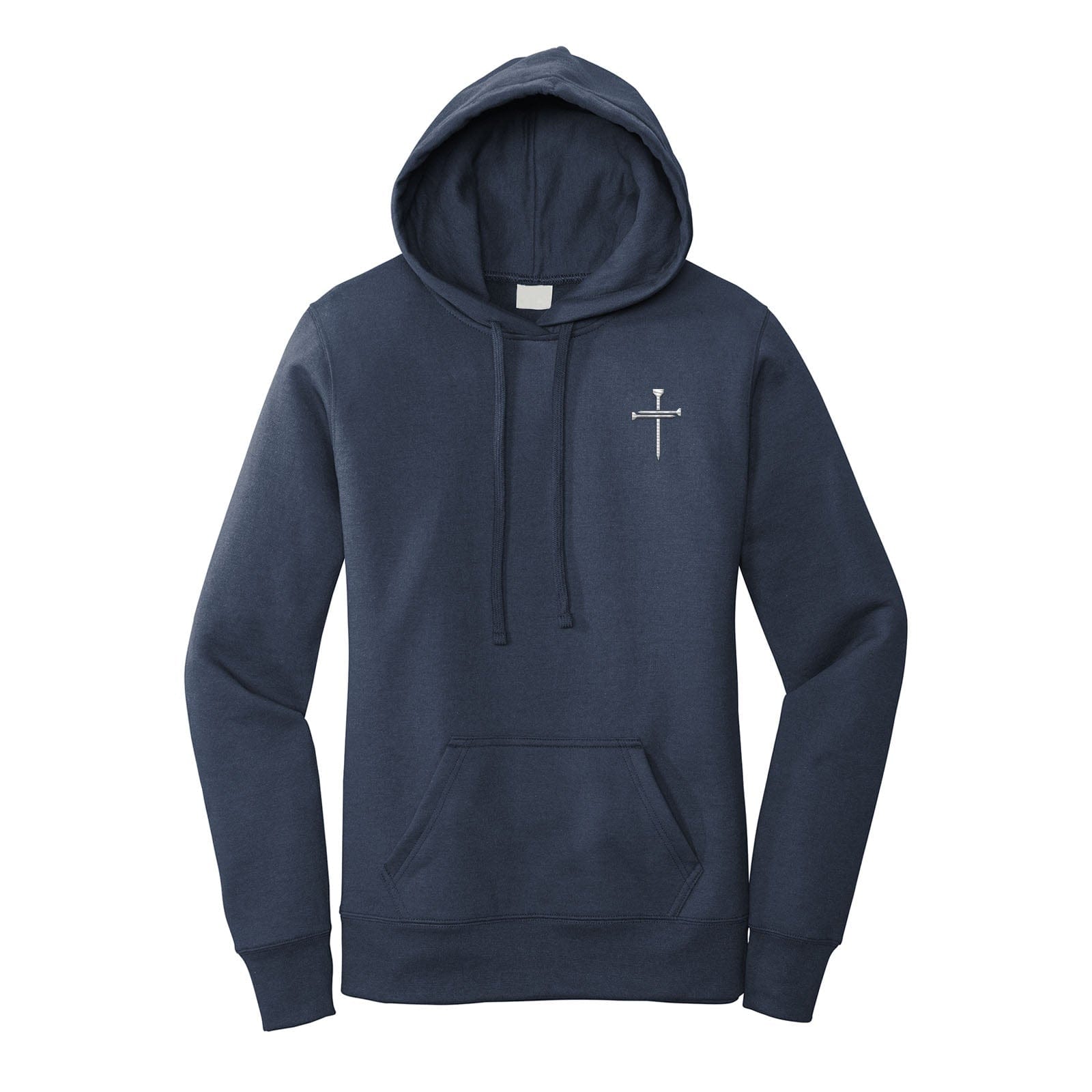 EDGE Printed Products Apparel Core Fleece Pullover Hooded Sweatshirt / Navy / XS Nail Cross Women's Core Fleece Hooded Sweatshirt