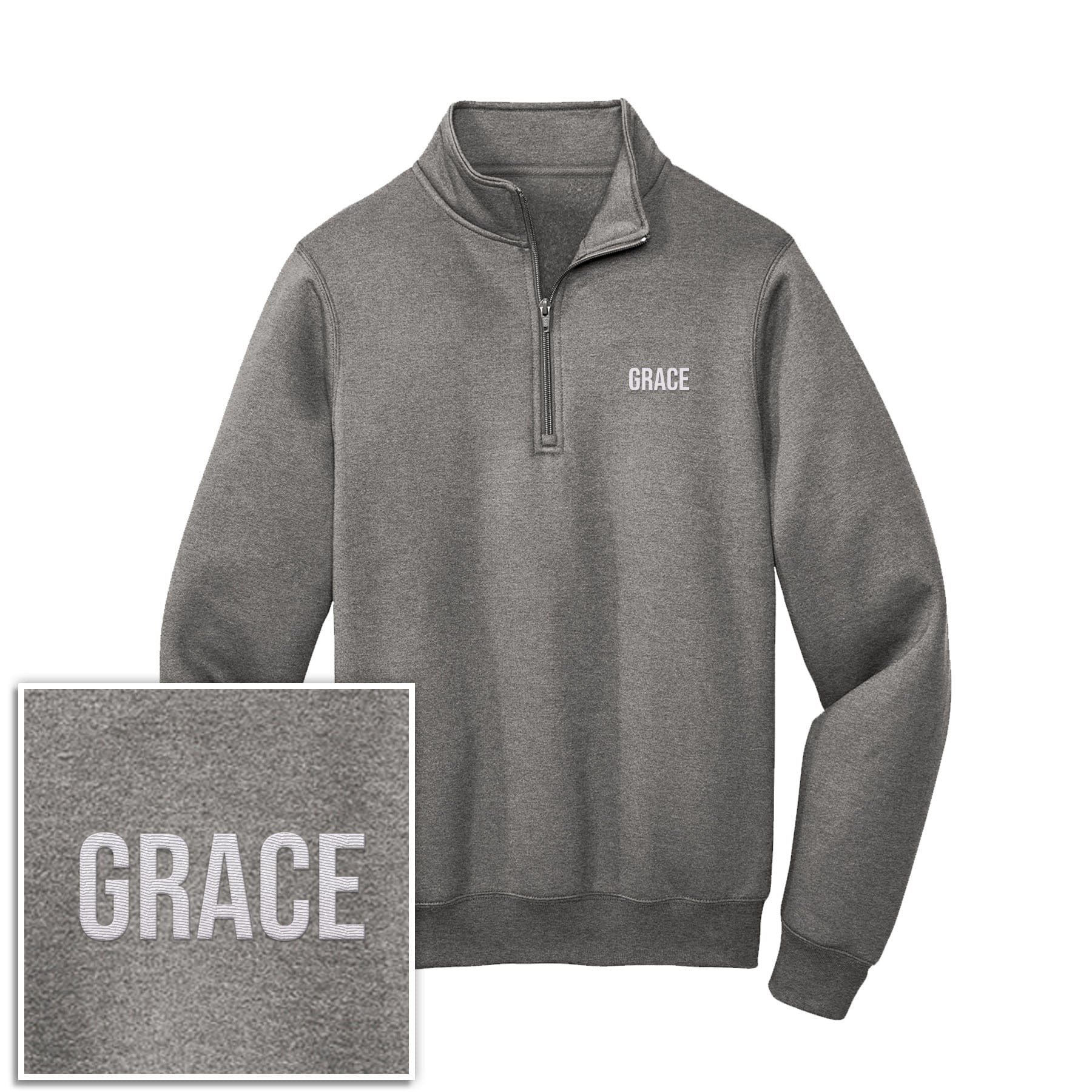 EDGE Printed Products Apparel Graphite Heather / S Grace 1/4-Zip Pullover Sweatshirt