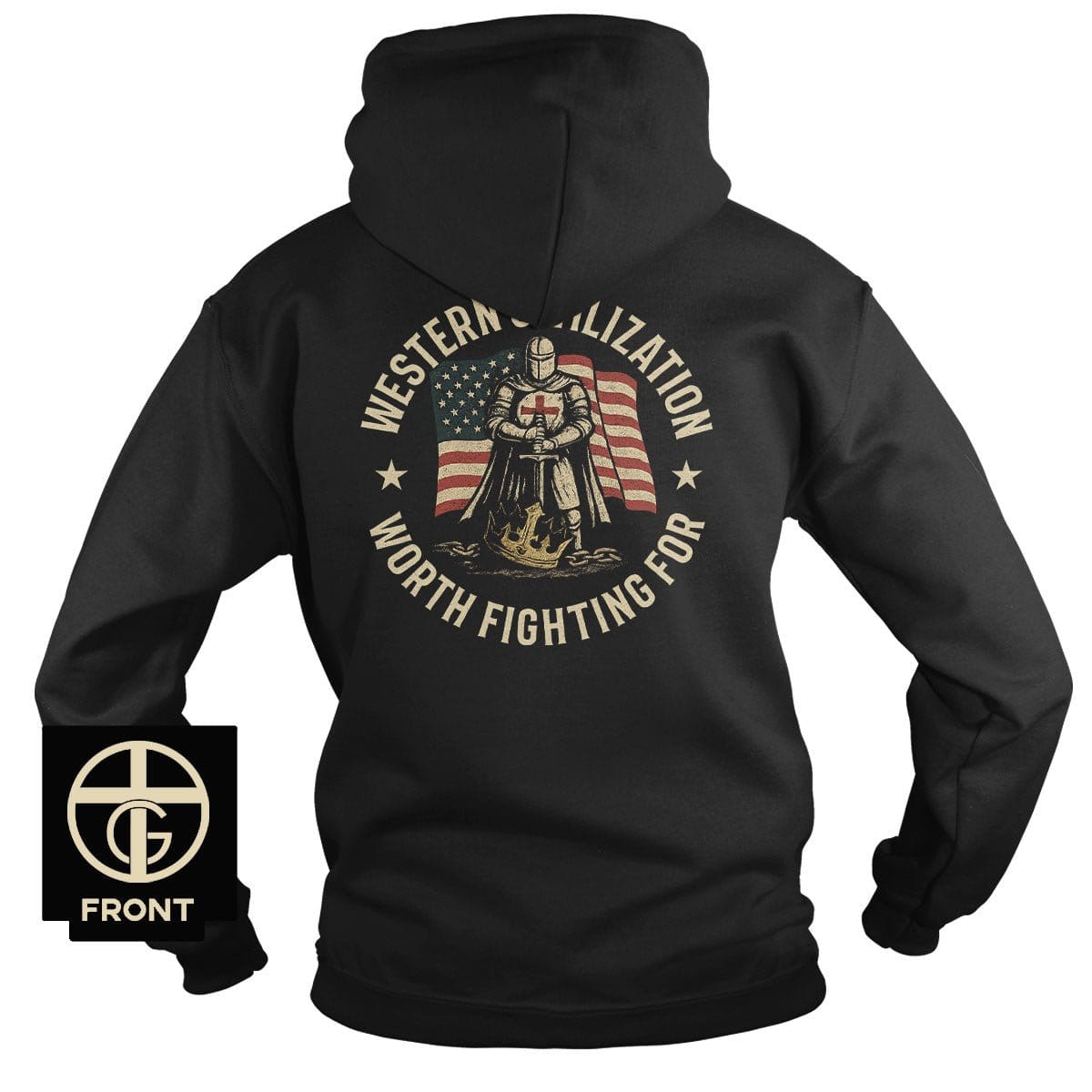 EDGE Printed Products Apparel Hoodie / Black / S Western Civilization Worth Fighting For Hoodie