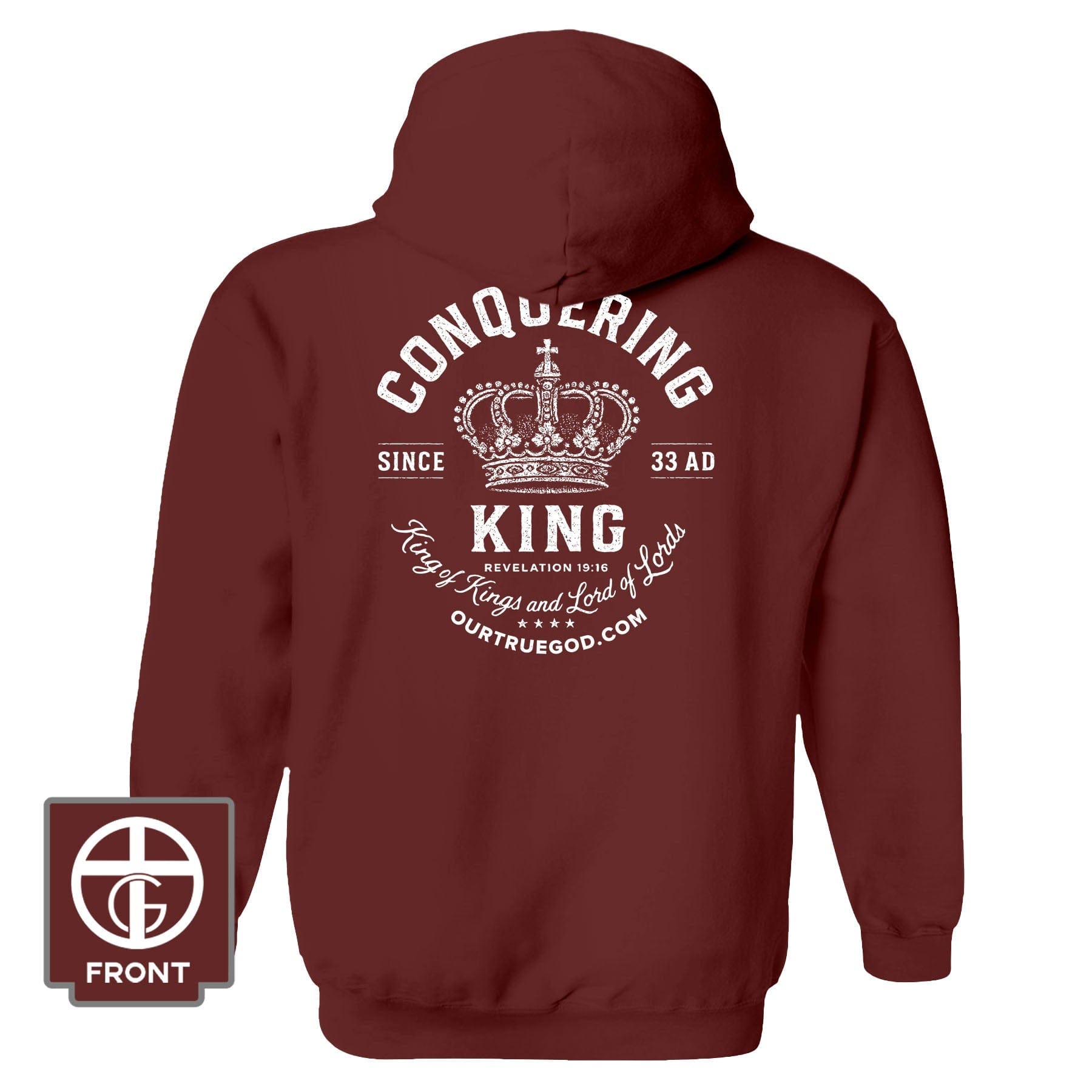 EDGE Printed Products Apparel Hoodie / Maroon / S Conquering King Fall Collection Hoodie