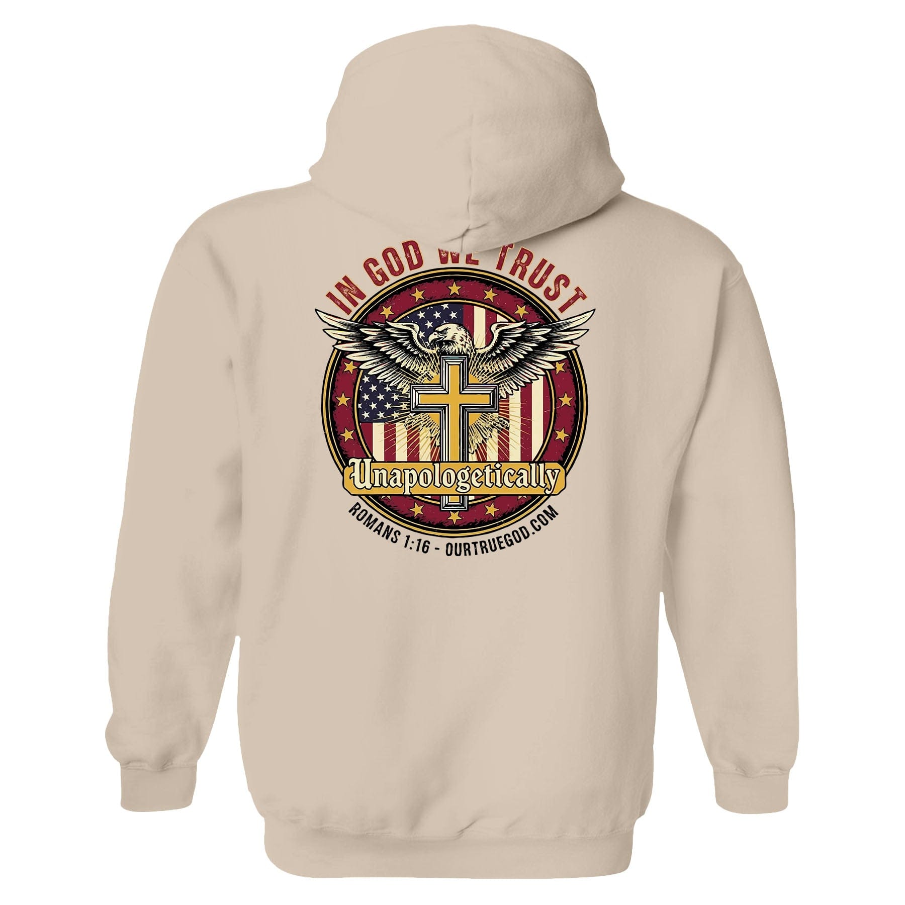 EDGE Printed Products Apparel Hoodie / Natural / S In God We Trust, Unapologetically Hoodie