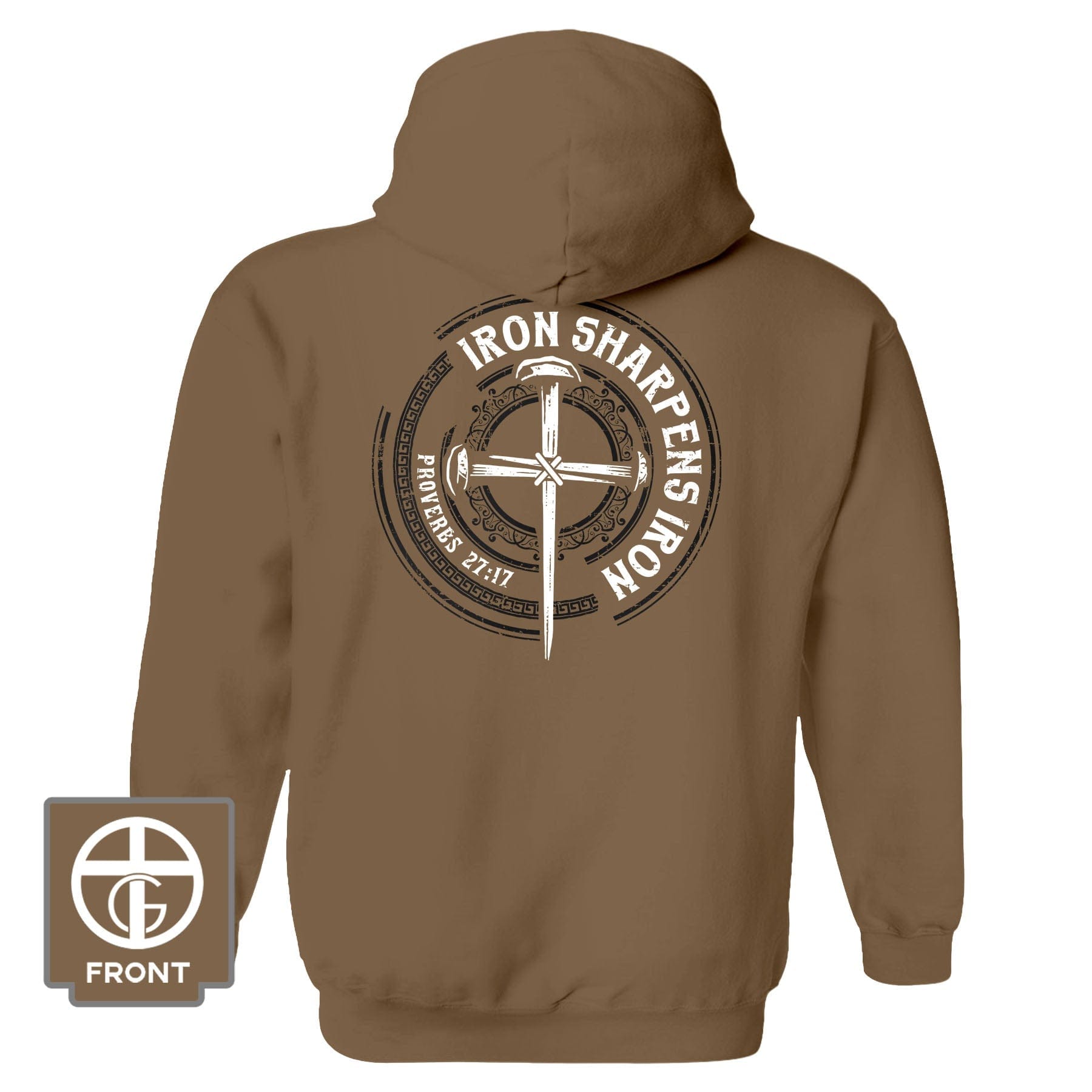 EDGE Printed Products Apparel Hoodie / Woodland Brown / S Iron Sharpens Iron - Proverbs 27:17 Fall Collection Hoodie