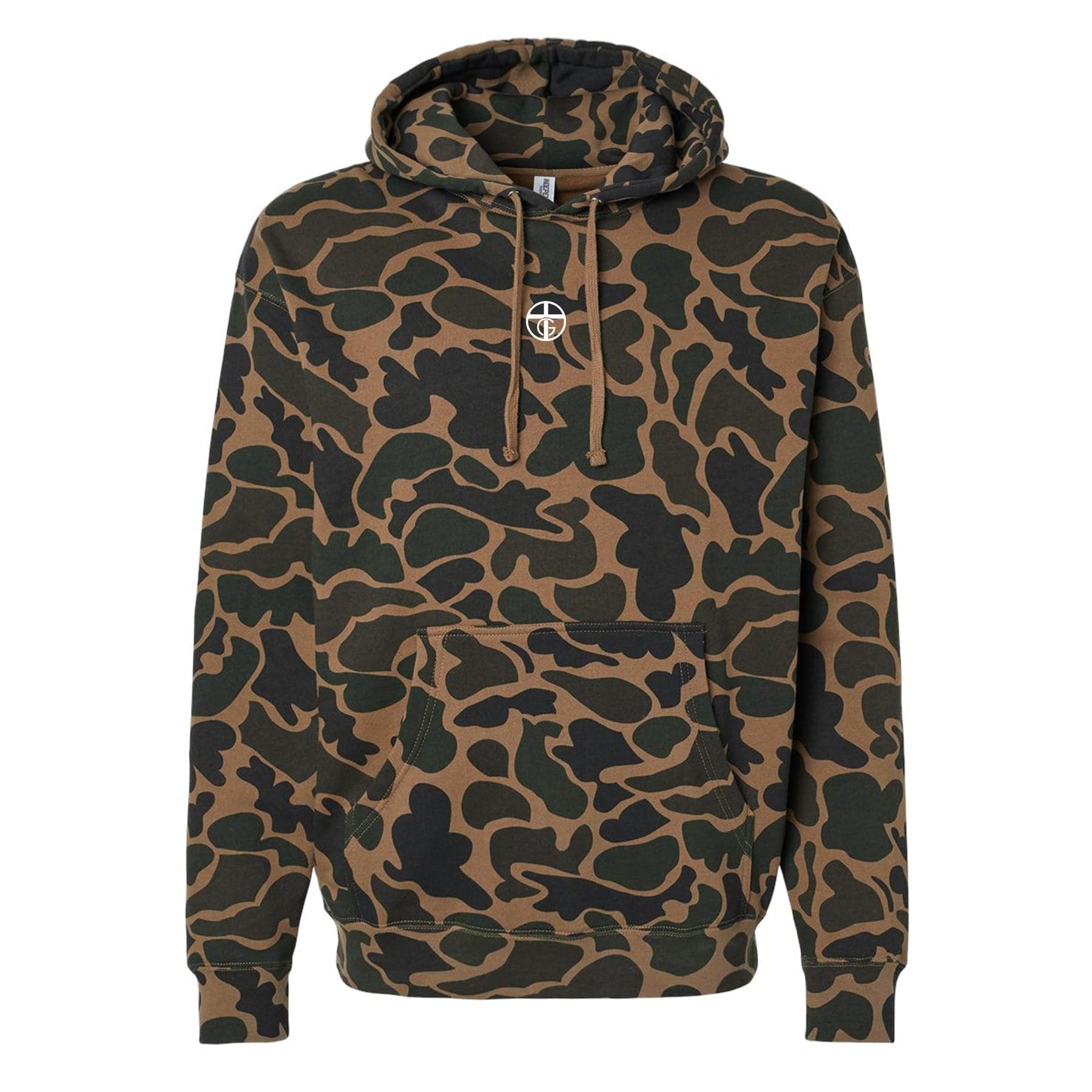 EDGE Printed Products Apparel Jesus Dropped The Charges Camo Hoodie (Back Print)