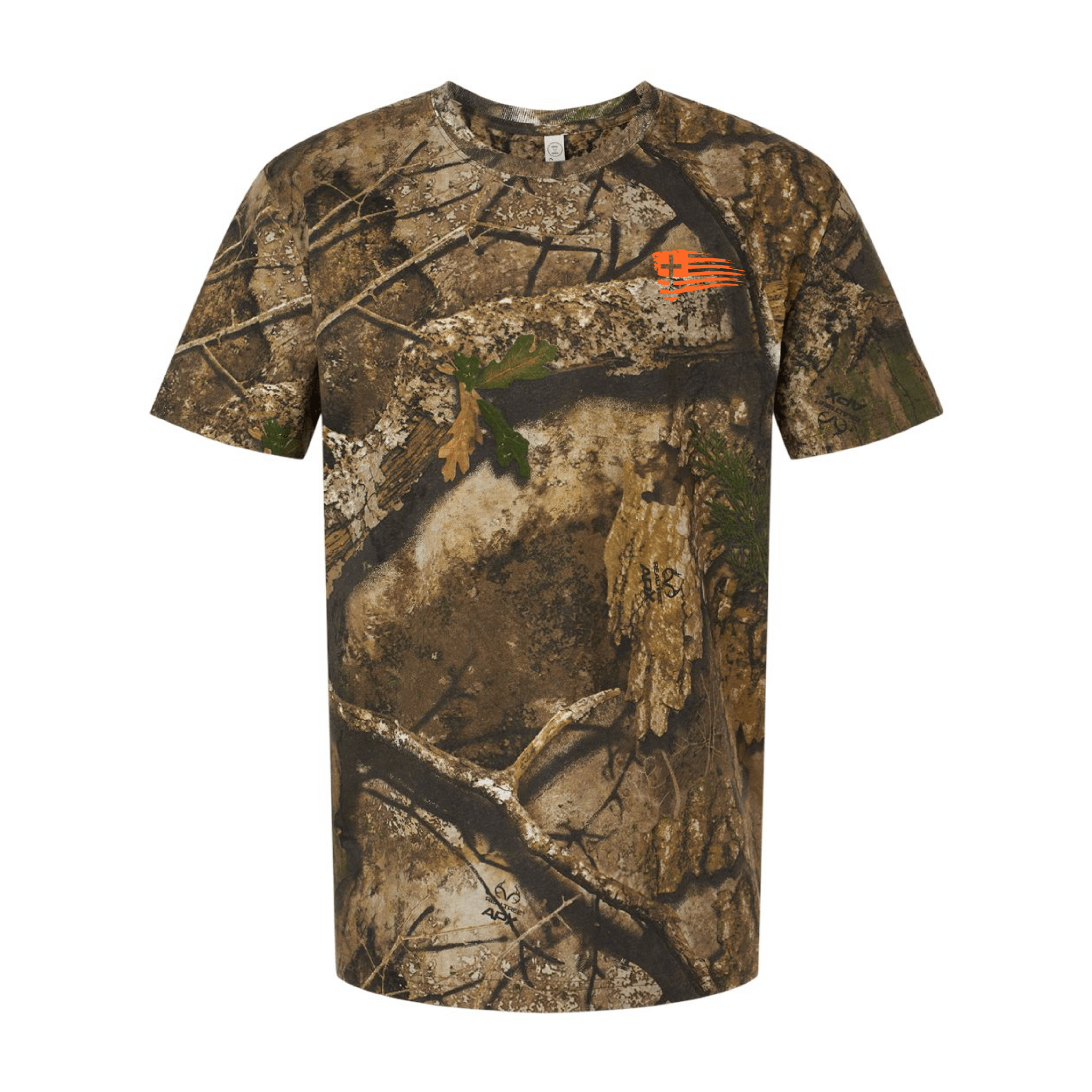EDGE Printed Products Apparel S Tattered Flag Realtree® Camo T-Shirt