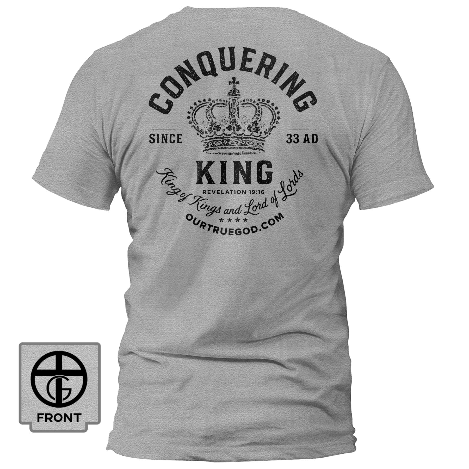 EDGE Printed Products Apparel T-Shirt / Grey / S Conquering King T-Shirt