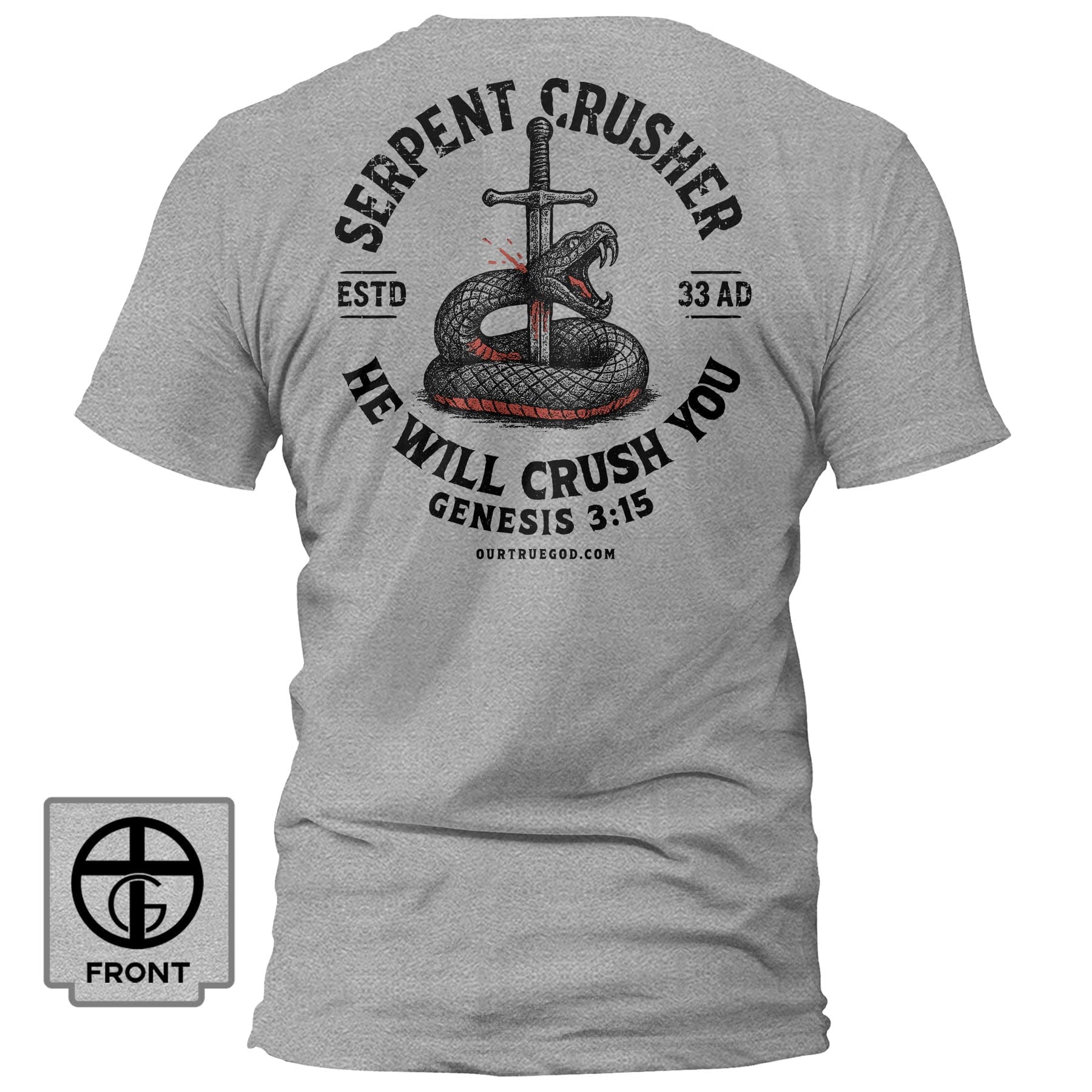 EDGE Printed Products Apparel T-Shirt / Grey / S Serpent Crusher T-Shirt