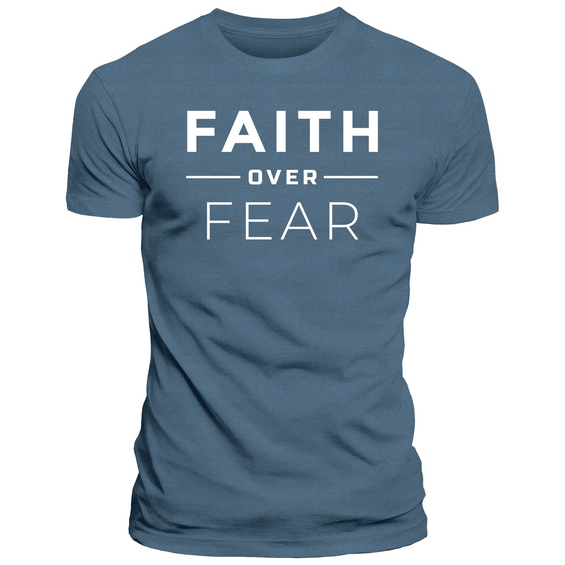 EDGE Printed Products Apparel T-Shirt / Indigo Blue / S Faith Over Fear Fall Collection T-Shirt