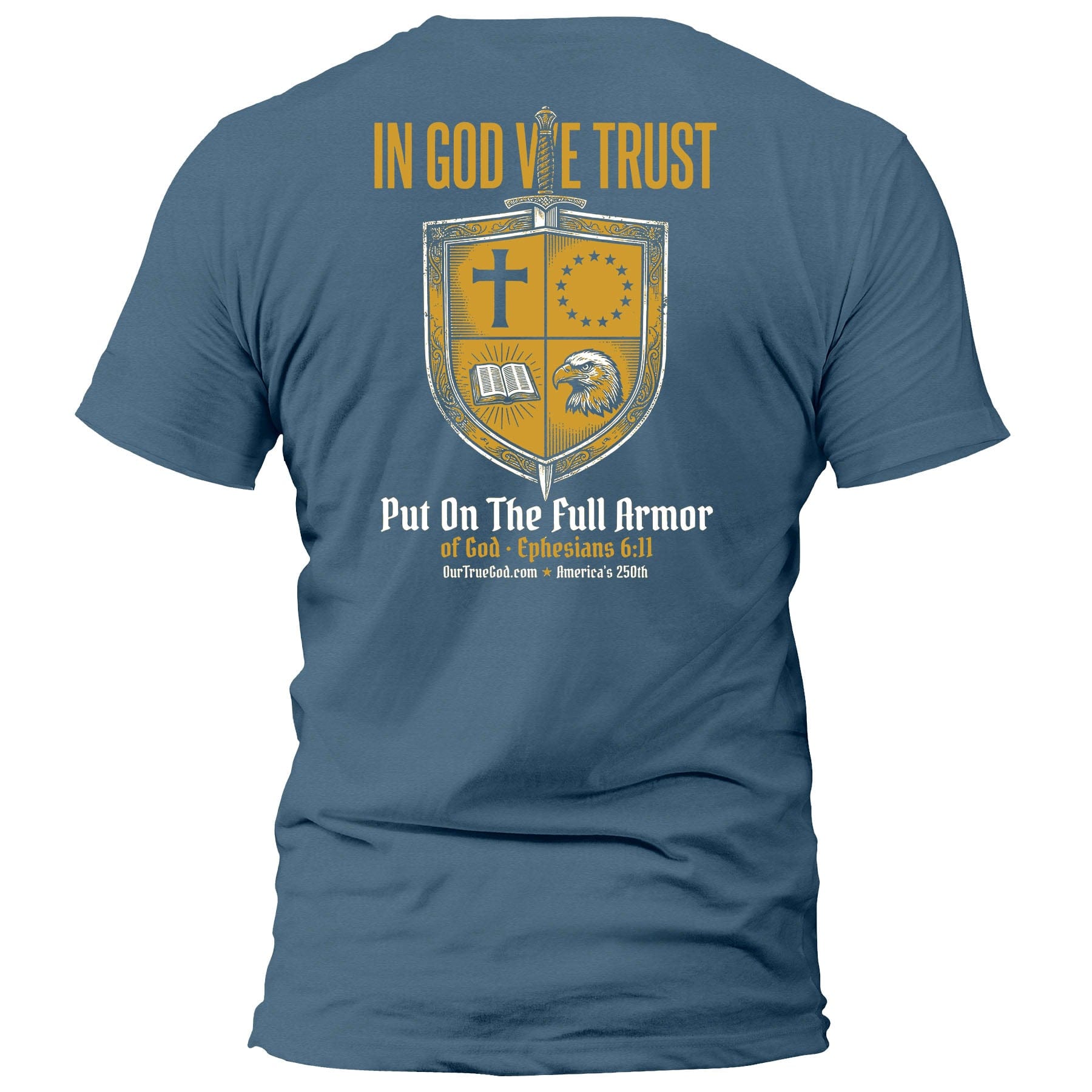 EDGE Printed Products Apparel T-Shirt / Indigo Blue / S In God We Trust T-Shirt
