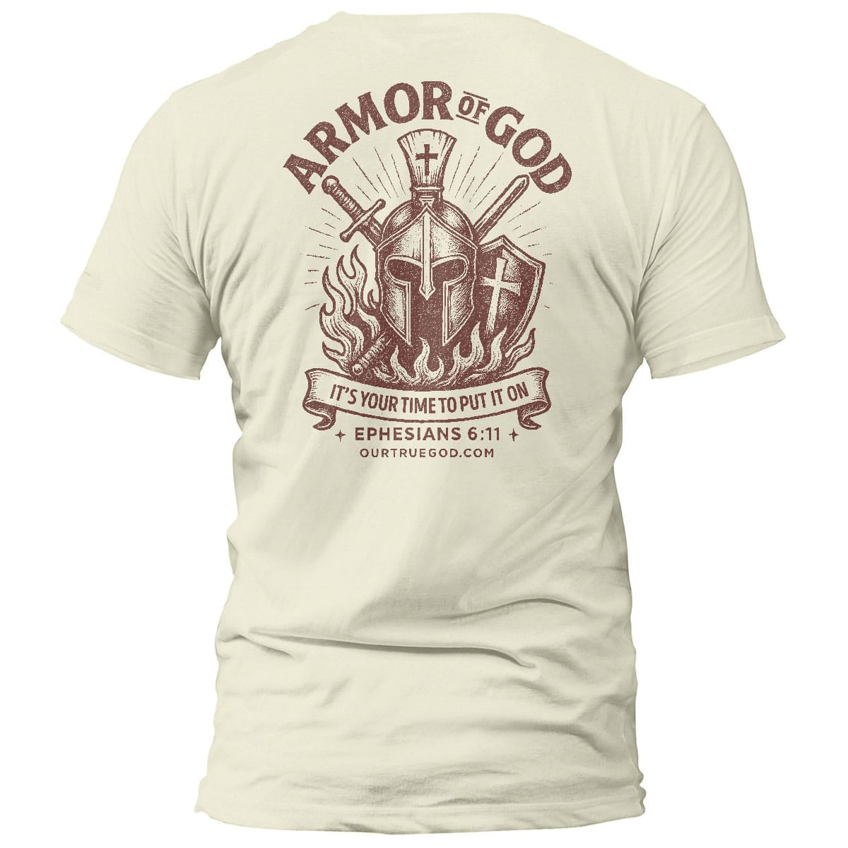 EDGE Printed Products Apparel T-Shirt / Off White / S Armor Of God T-Shirt