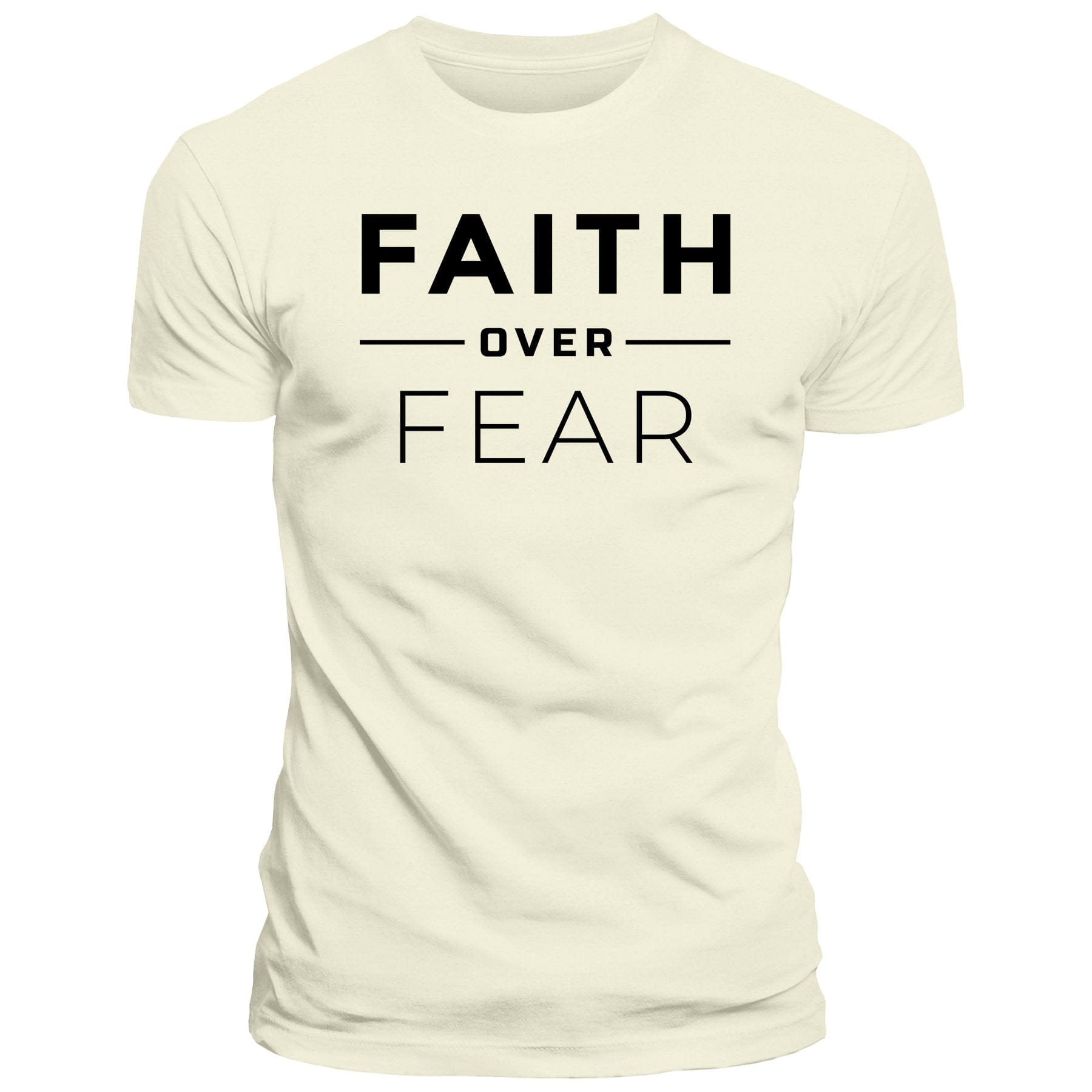 EDGE Printed Products Apparel T-Shirt / Off White / S Faith Over Fear Fall Collection T-Shirt