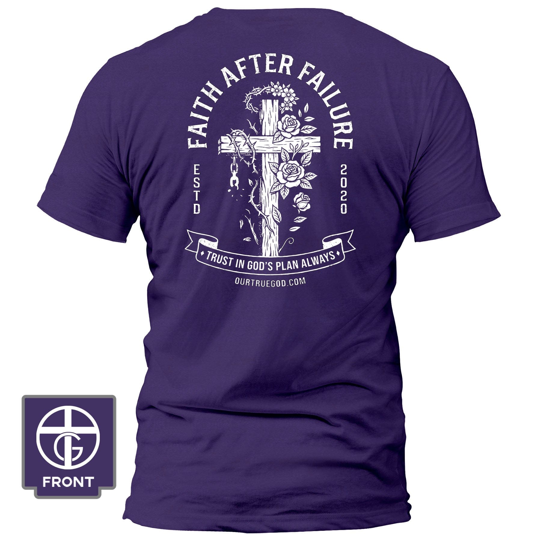 EDGE Printed Products Apparel T-Shirt / Purple / S Faith After Failure T-Shirt