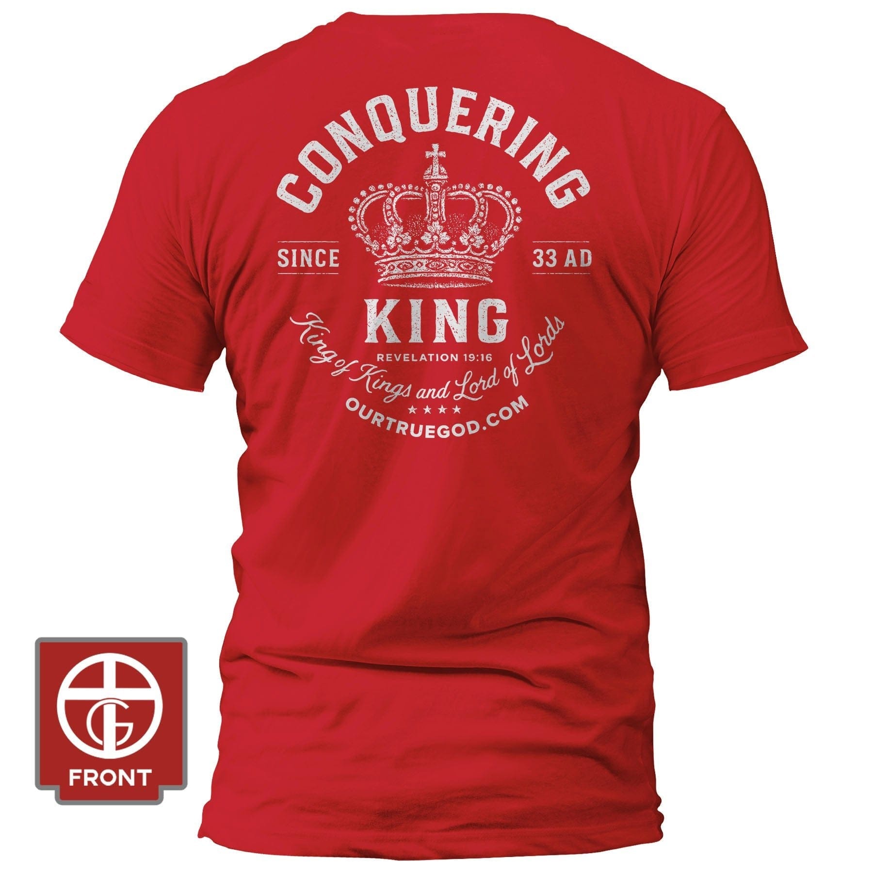 EDGE Printed Products Apparel T-Shirt / Red / S Conquering King T-Shirt