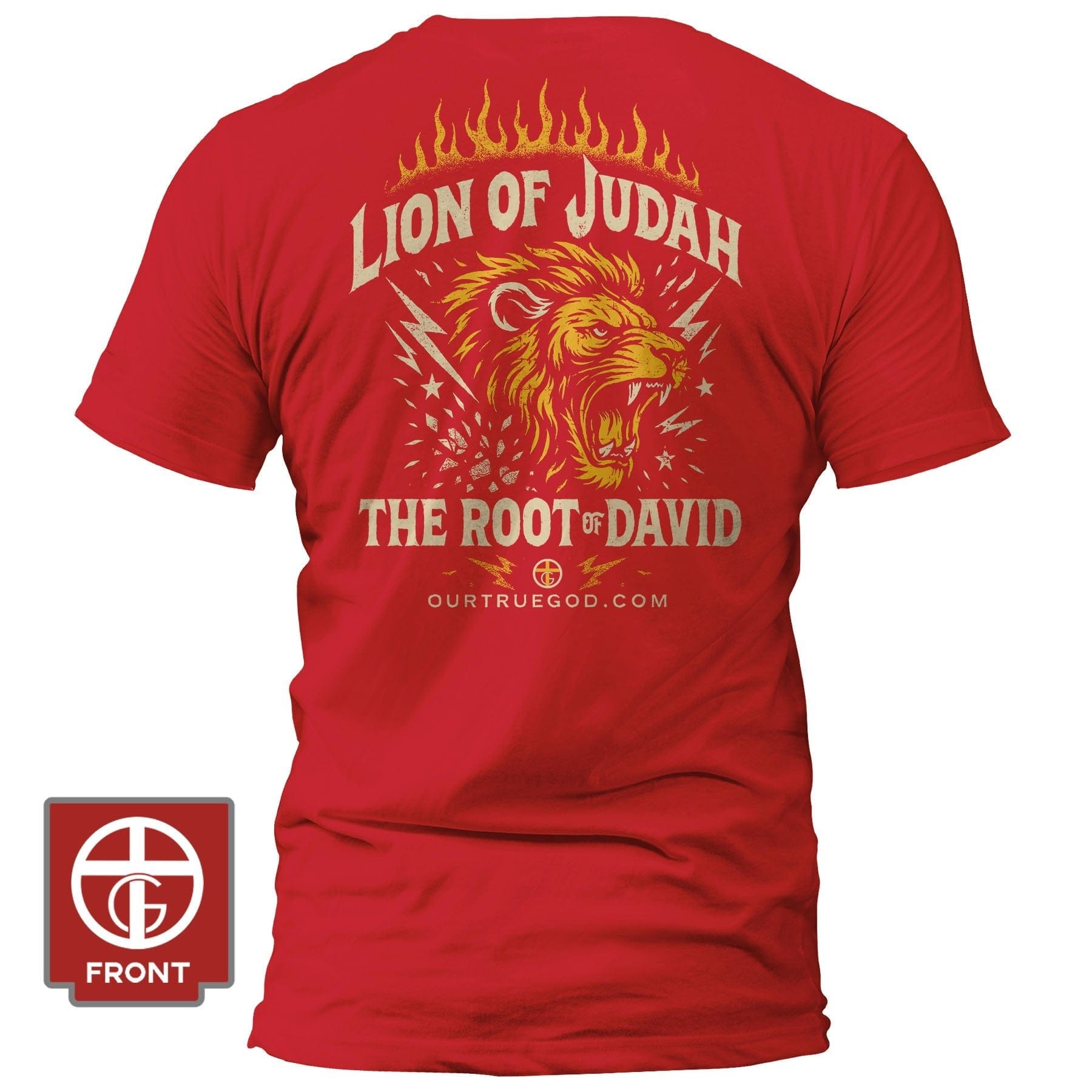 EDGE Printed Products Apparel T-Shirt / Red / S Lion of Judah T-Shirt