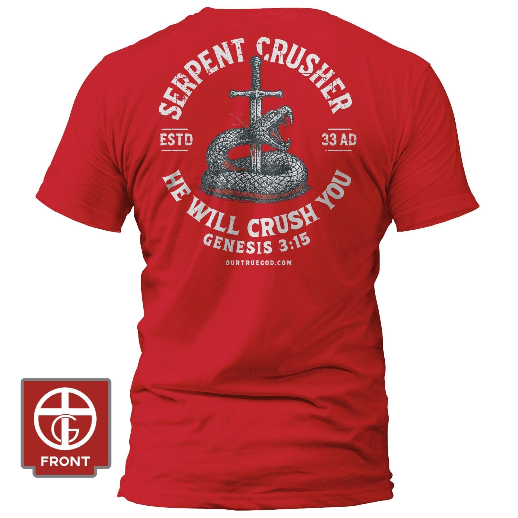EDGE Printed Products Apparel T-Shirt / Red / S Serpent Crusher T-Shirt