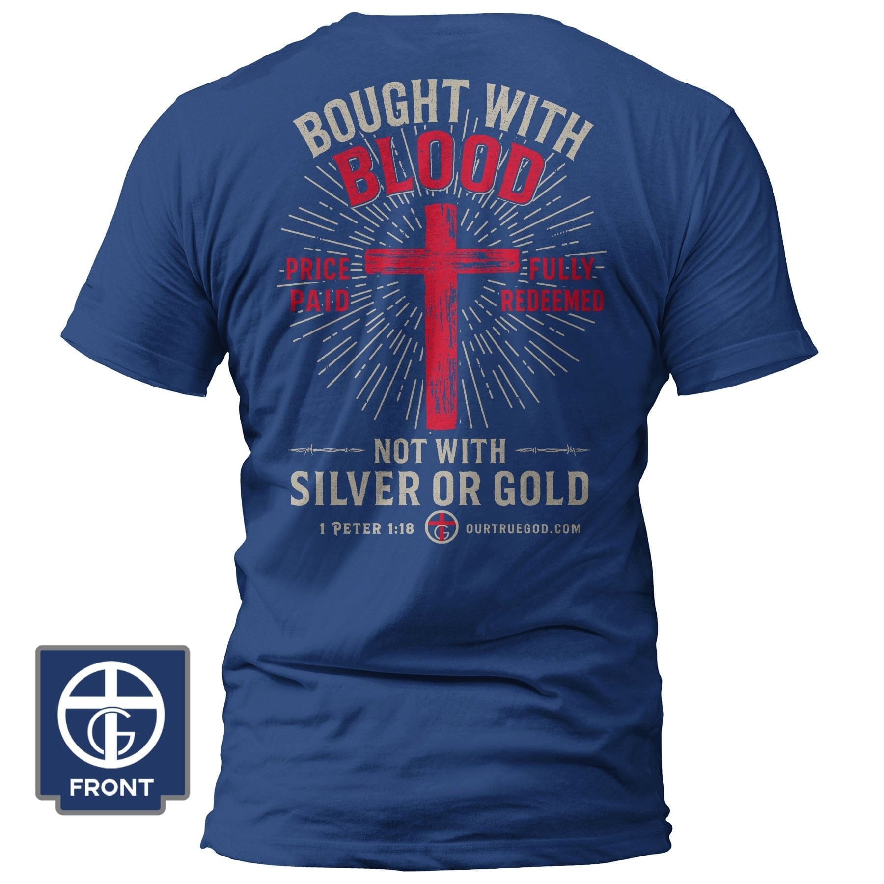 EDGE Printed Products Apparel T-Shirt / Royal Blue / S Bought with Blood T-Shirt