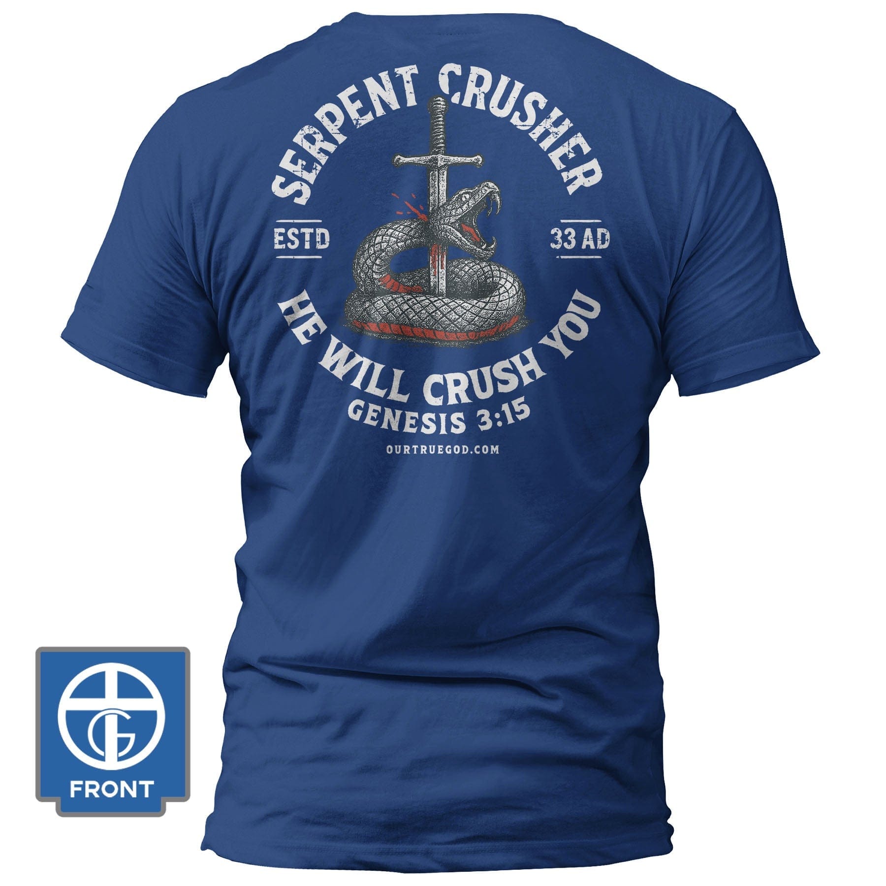 EDGE Printed Products Apparel T-Shirt / Royal Blue / S Serpent Crusher T-Shirt