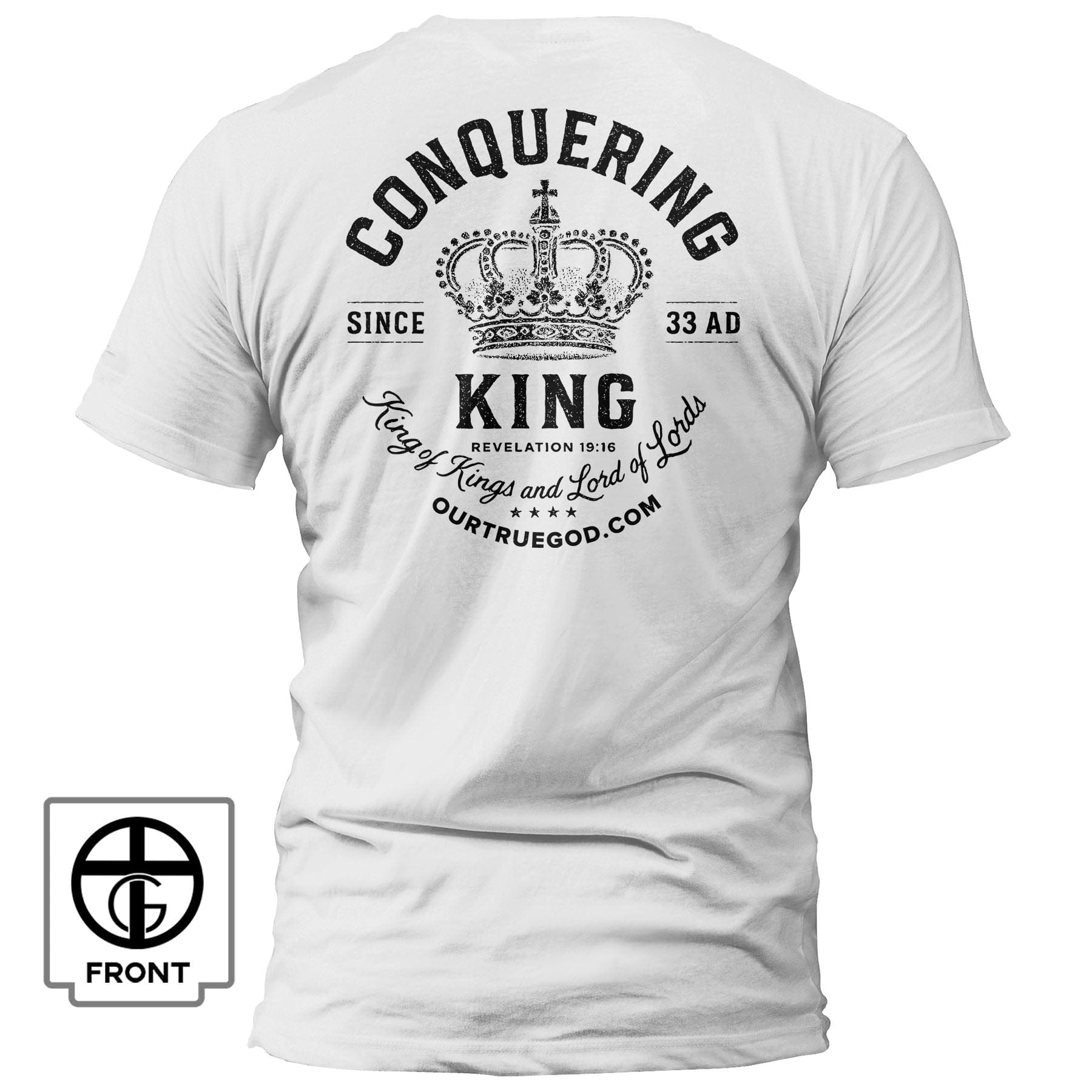 EDGE Printed Products Apparel T-Shirt / White / S Conquering King T-Shirt