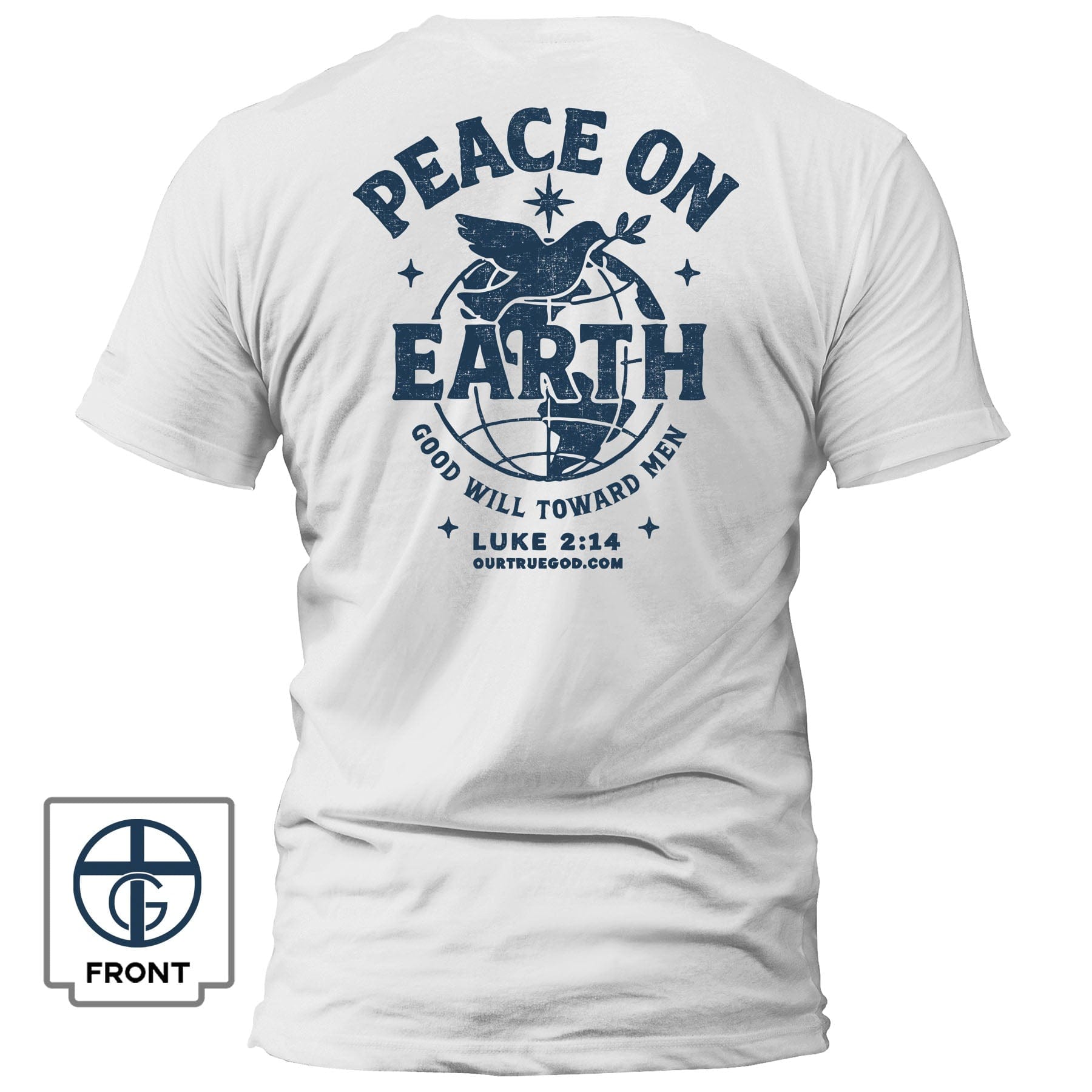 EDGE Printed Products Apparel T-Shirt / White / S Peace On Earth T-Shirt
