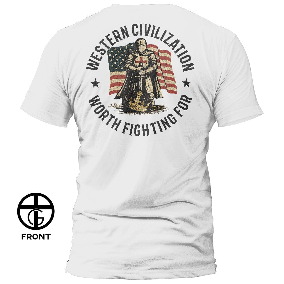 EDGE Printed Products Apparel T-Shirt / White / S Western Civilization Worth Fighting For T-Shirt