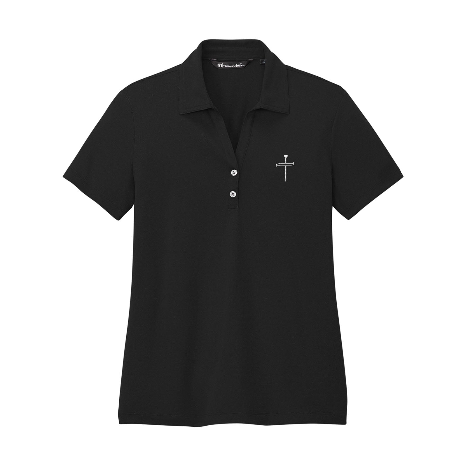 EDGE Printed Products Apparel TravisMathew Coto Performance Polo / Black / S Nail Cross TravisMathew Women's Polo