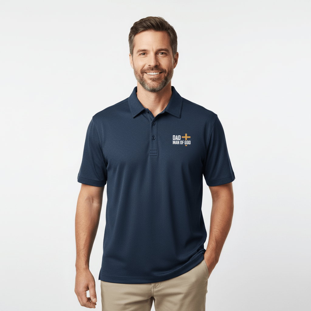 EDGE Printed Products Apparel TravisMathew Coto Performance Polo / Blue Nights / S Dad, Man Of God TravisMathew Polo
