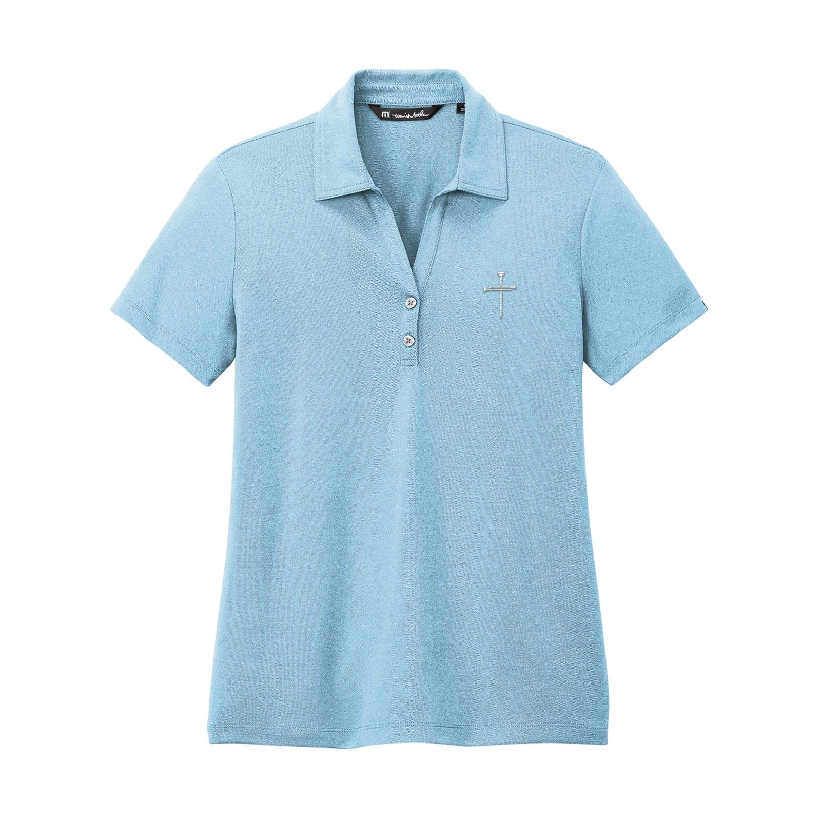 EDGE Printed Products Apparel TravisMathew Coto Performance Polo / Brilliant Blue Heather / S Nail Cross TravisMathew Women's Polo