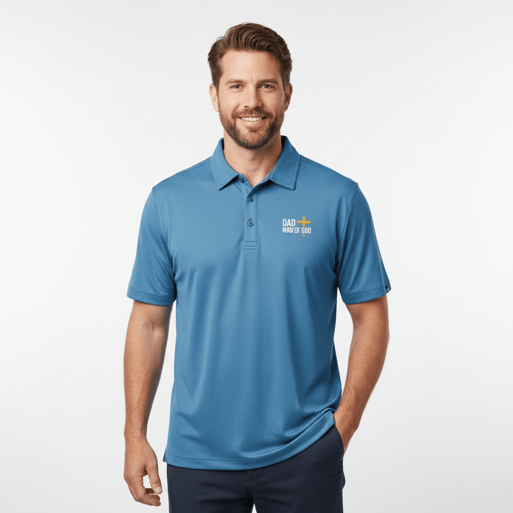 EDGE Printed Products Apparel TravisMathew Coto Performance Polo / Federal Blue / S Dad, Man Of God TravisMathew Polo