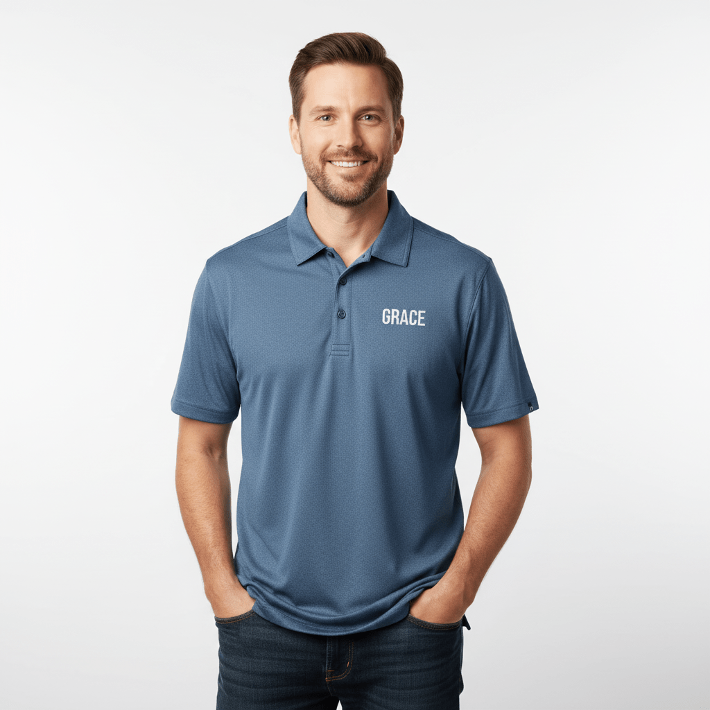 EDGE Printed Products Apparel TravisMathew Coto Performance Polo / Vintage Indigo Black / S Grace TravisMathew Polo