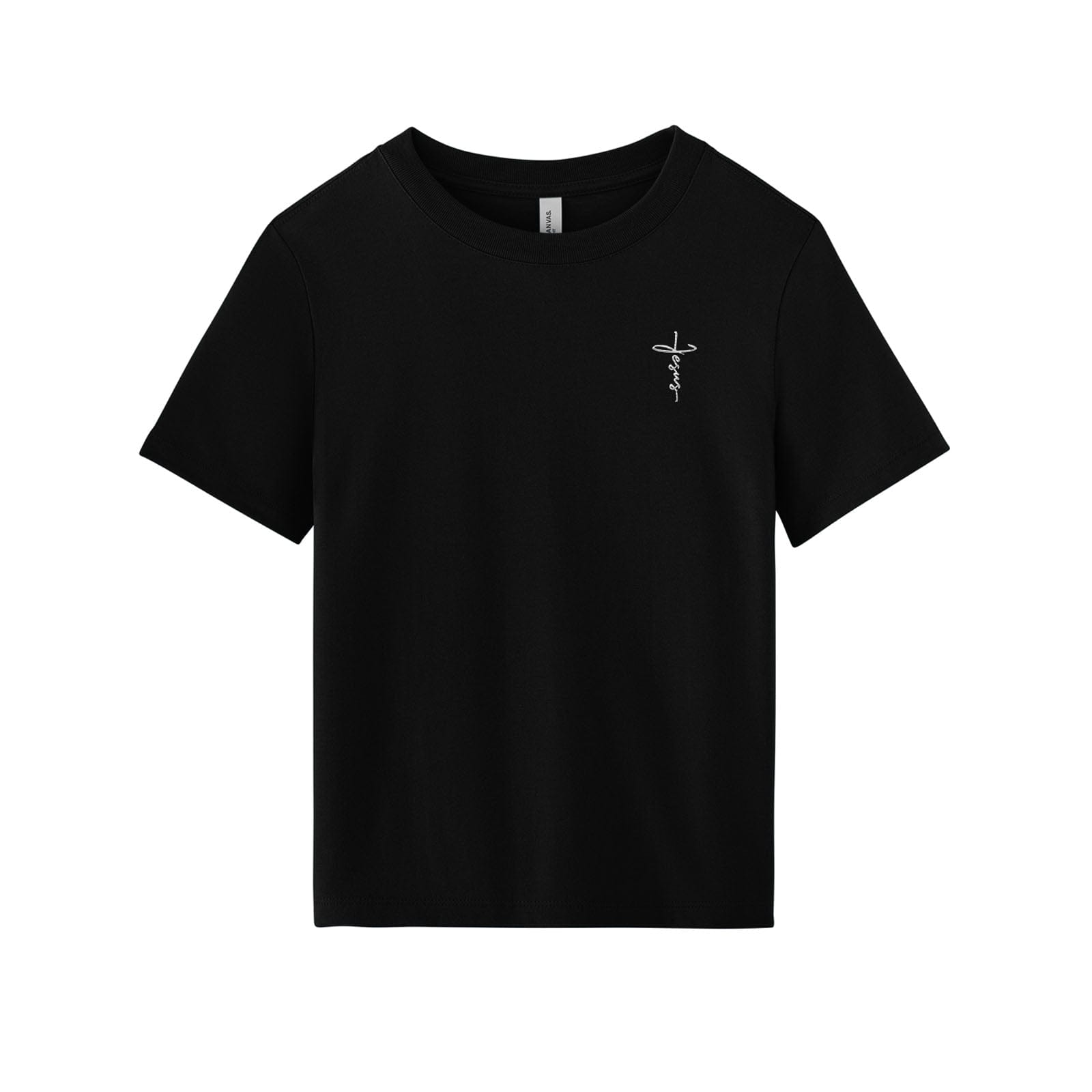 EDGE Printed Products Apparel Women’s 6-Ounce Heavyweight Tee / Black / XS Jesus Cross Women’s Heavyweight Tee