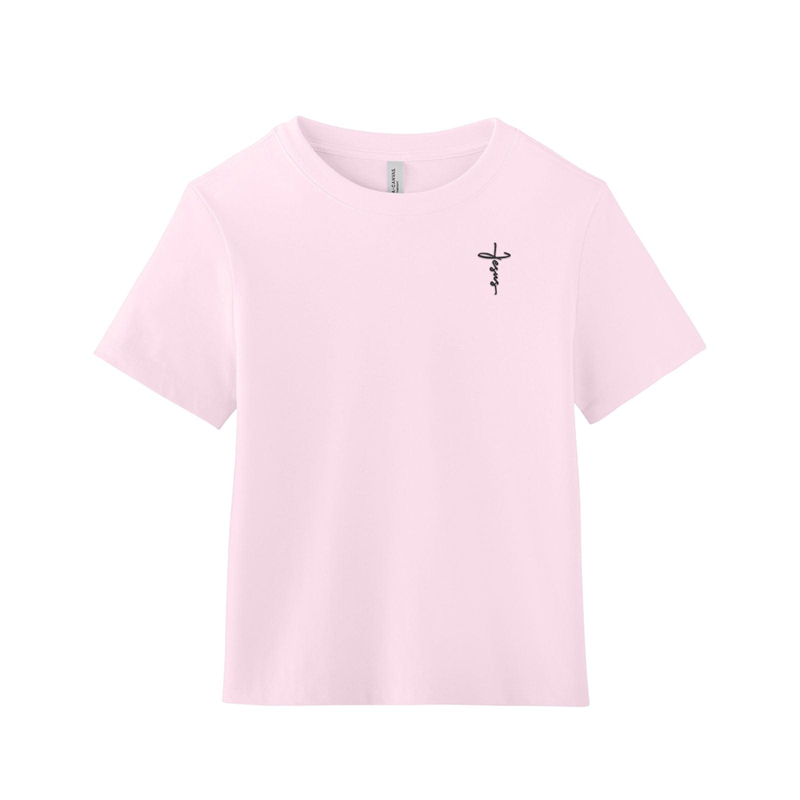 EDGE Printed Products Apparel Women’s 6-Ounce Heavyweight Tee / Soft Pink / XS Jesus Cross Women’s Heavyweight Tee