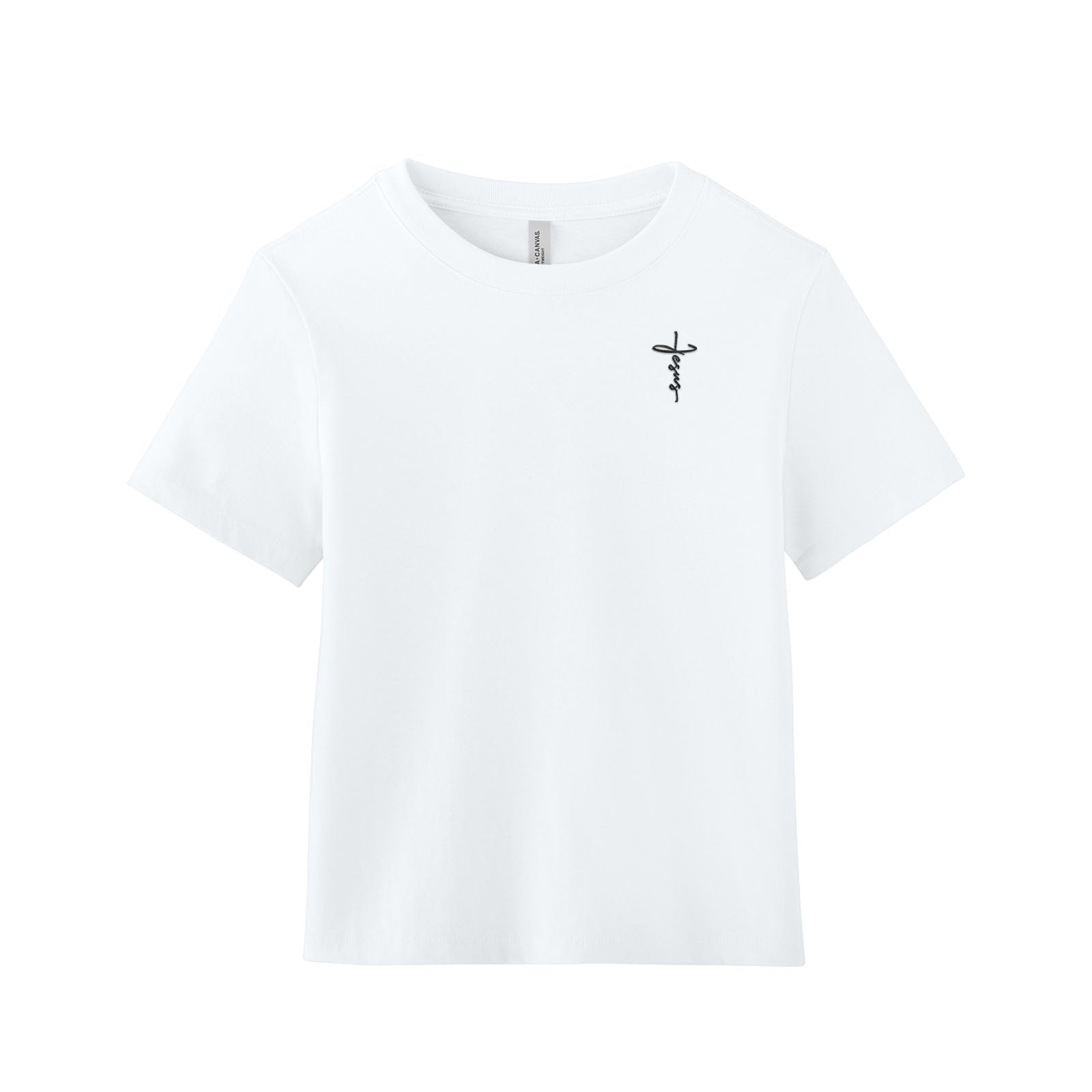 EDGE Printed Products Apparel Women’s 6-Ounce Heavyweight Tee / White / XS Jesus Cross Women’s Heavyweight Tee