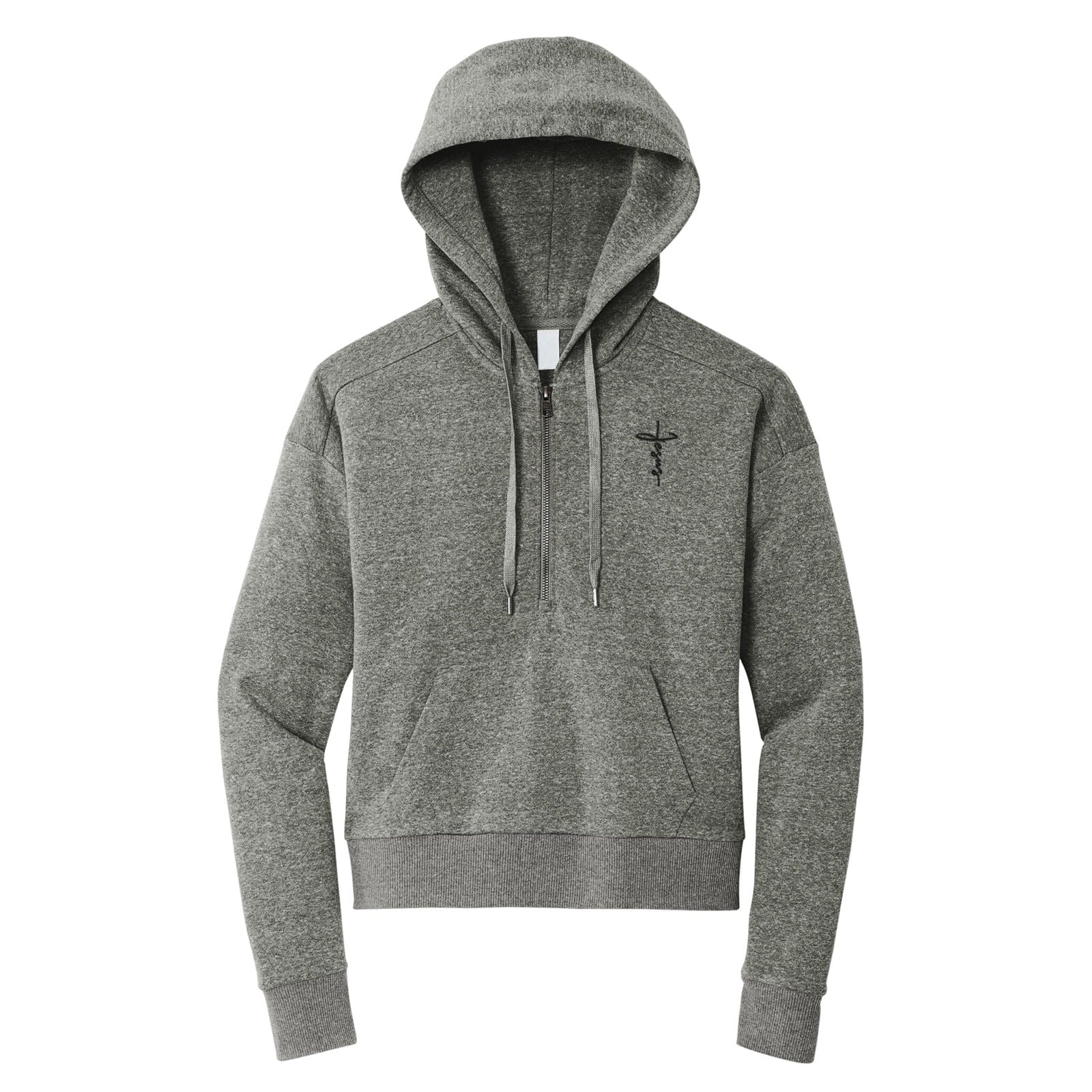 EDGE Printed Products Apparel Women’s Perfect Tri® Fleece 1/2-Zip Pullover / Grey Frost / XS Jesus Cross Perfect Tri Fleece 1/2 Zip Pullover