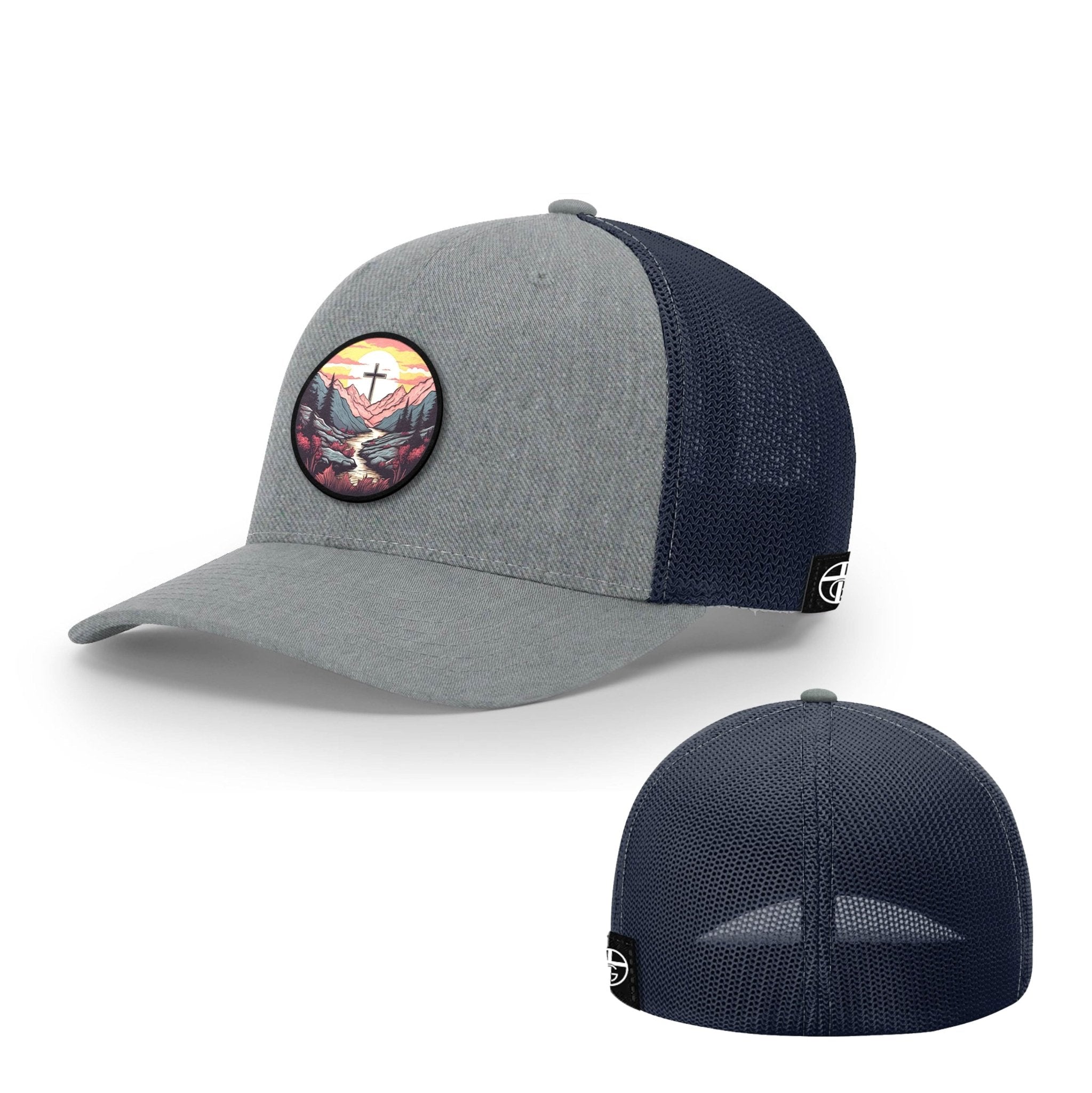 Faith Can Move Mountains v2 Circle Patch Hats - Our True God