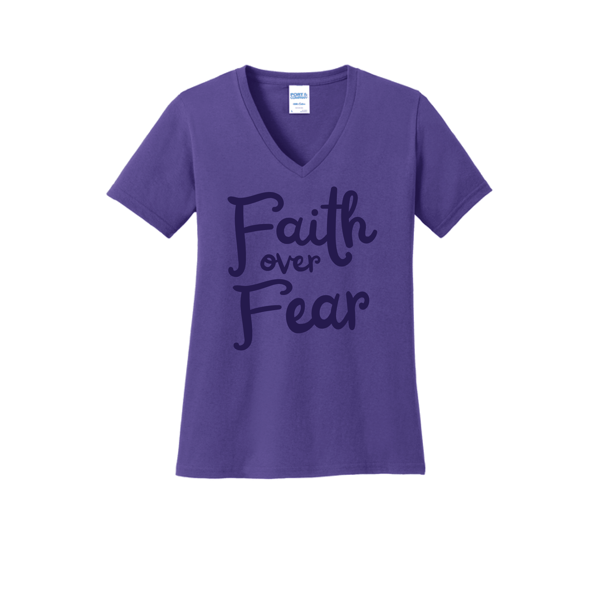 Faith Over Fear Women's V - Neck Tee - Our True God